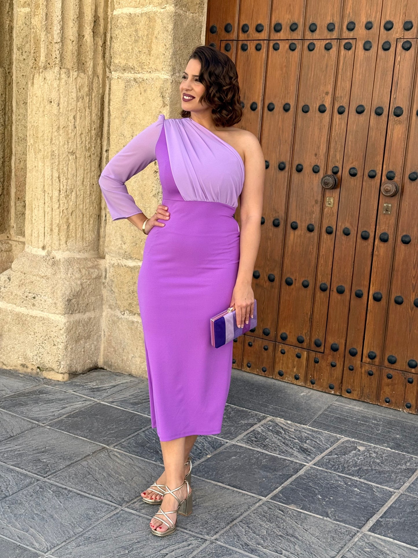 Vestido Imperio Malva