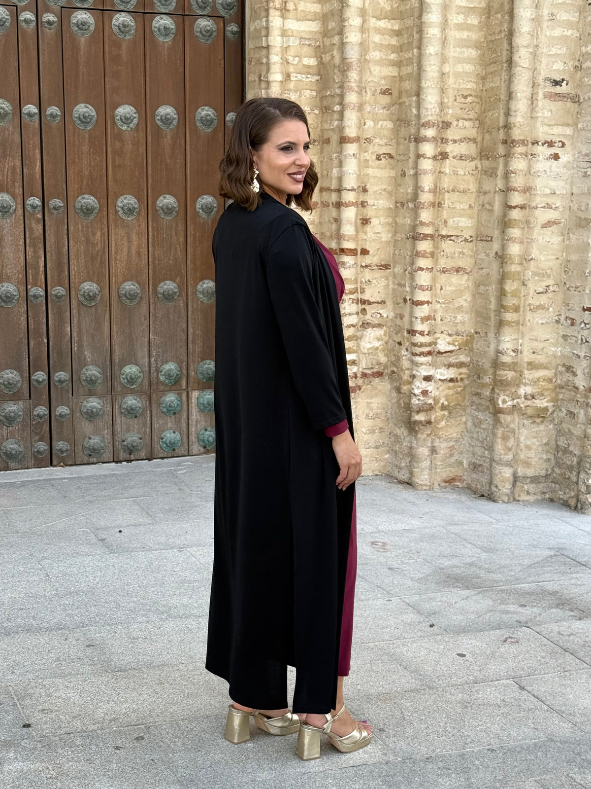 Kimono Punto de Seda Negro