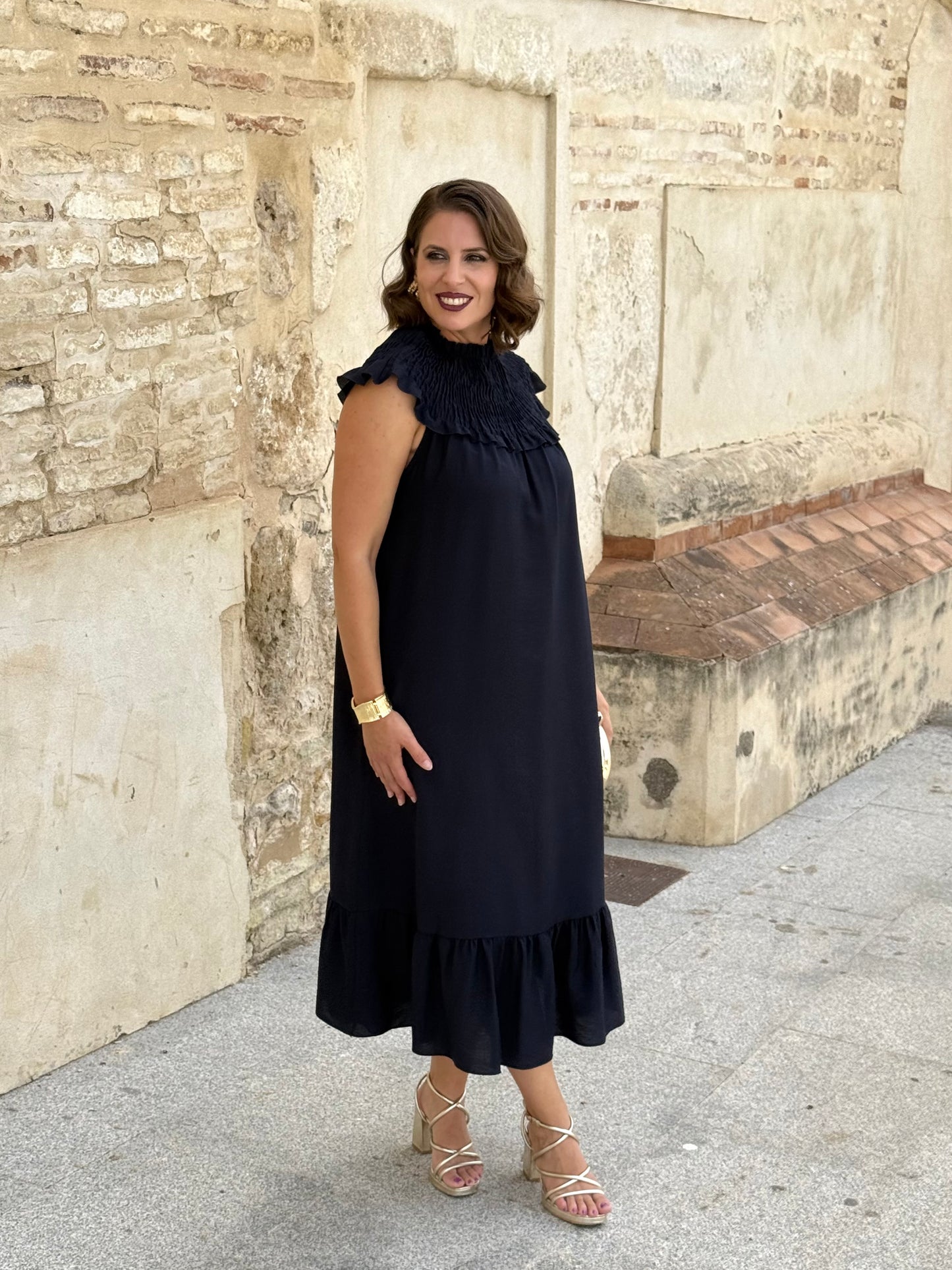 Vestido Nara Azul Marino