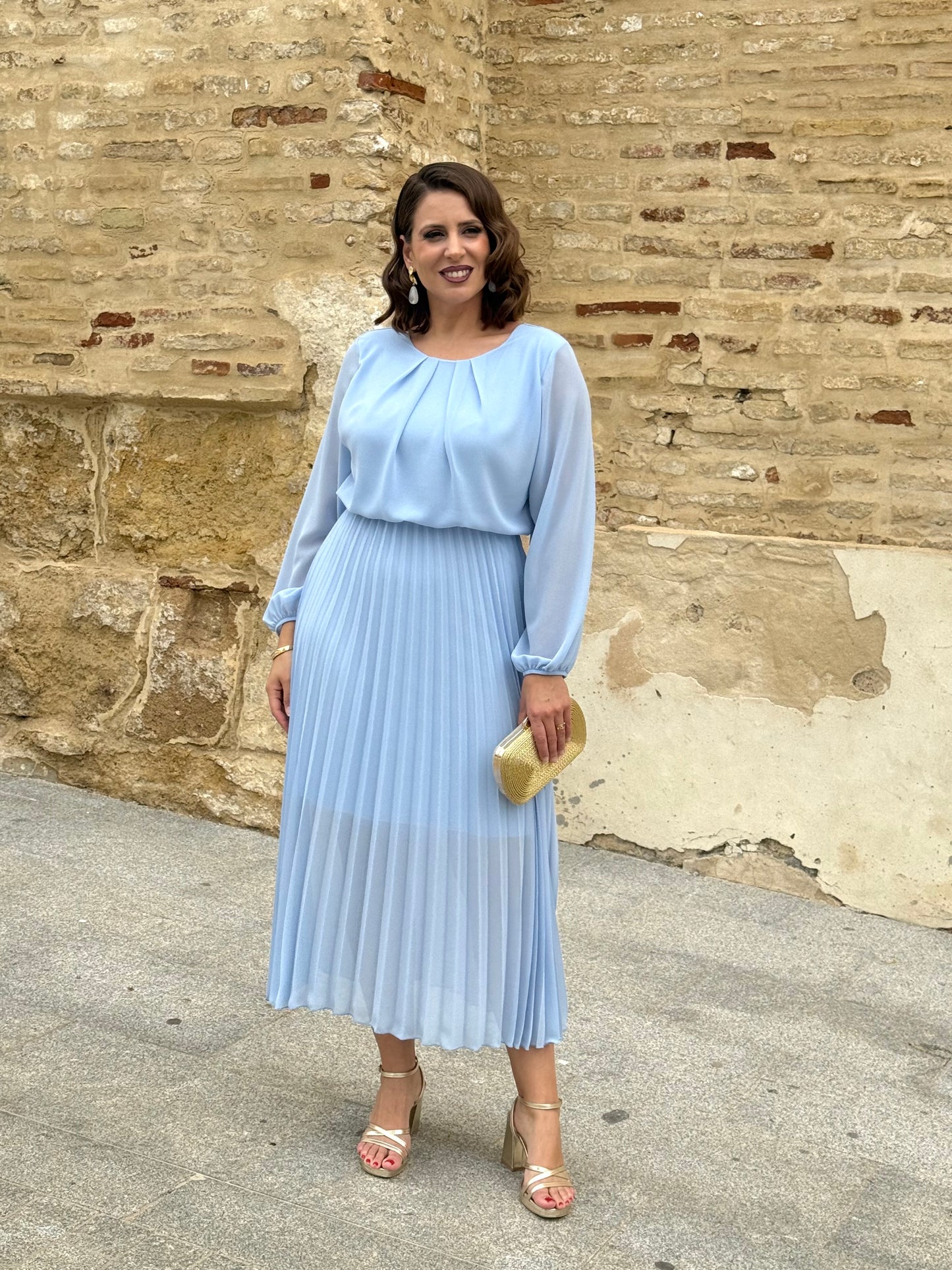 Vestido Bruma celeste