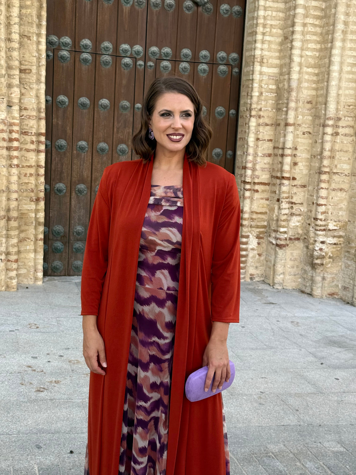 Kimono Punto de Seda Teja
