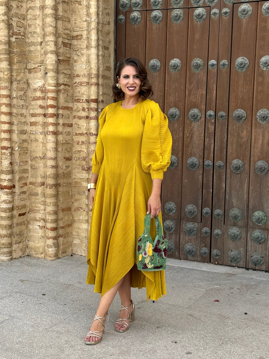 Vestido Motril Mostaza