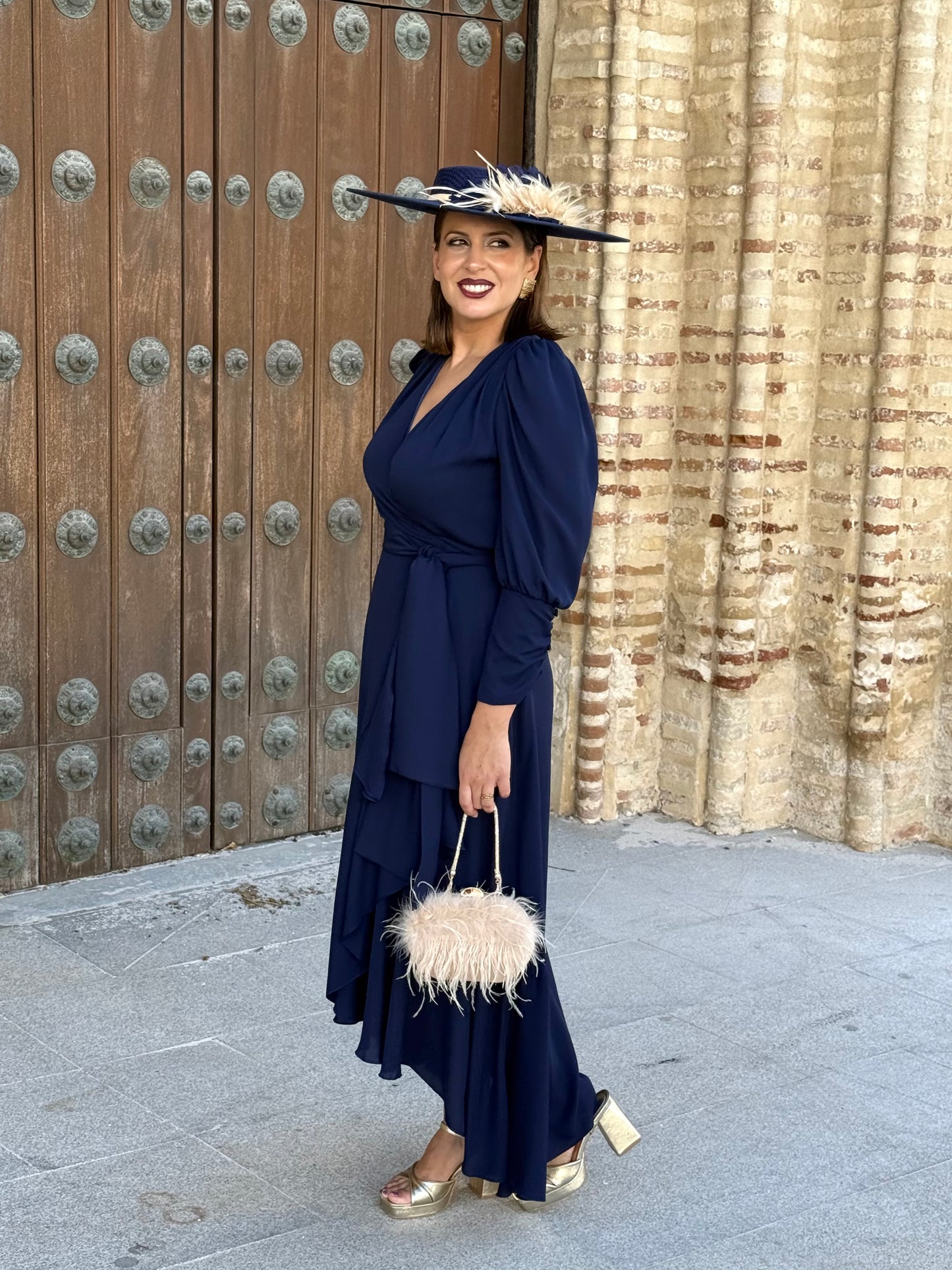 Vestido Isabela Azul Marino