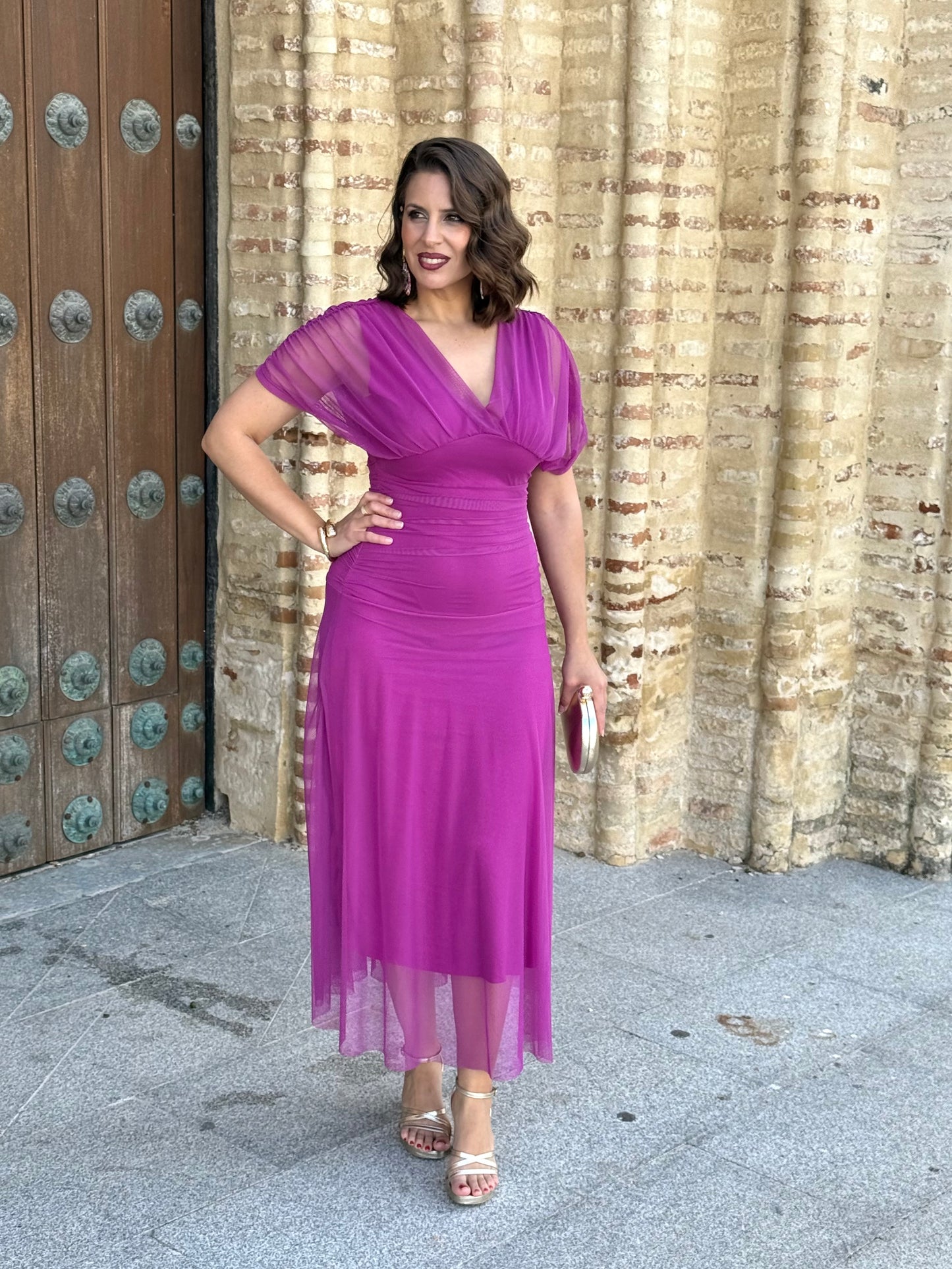 Vestido Graciela M/C Buganvilla