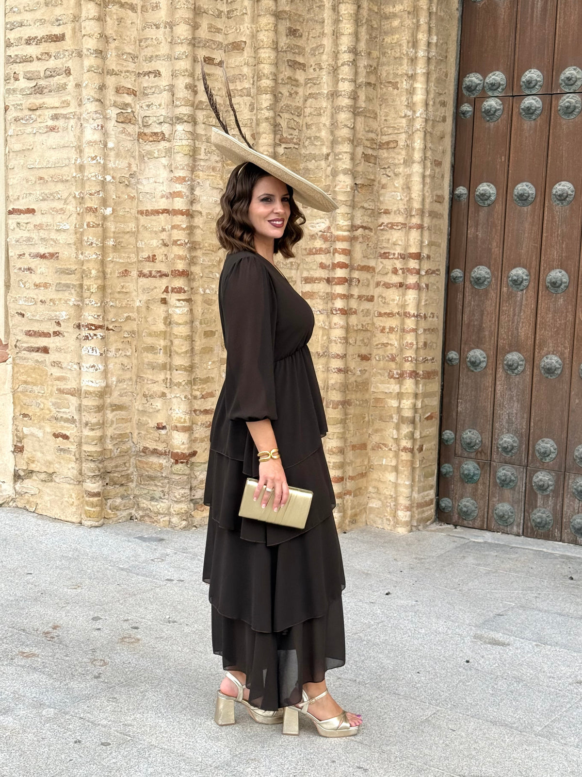Vestido Salomé Marrón