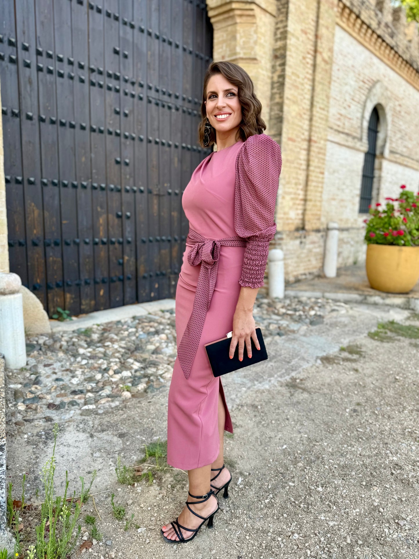 Vestido Calista Rosa Marsala