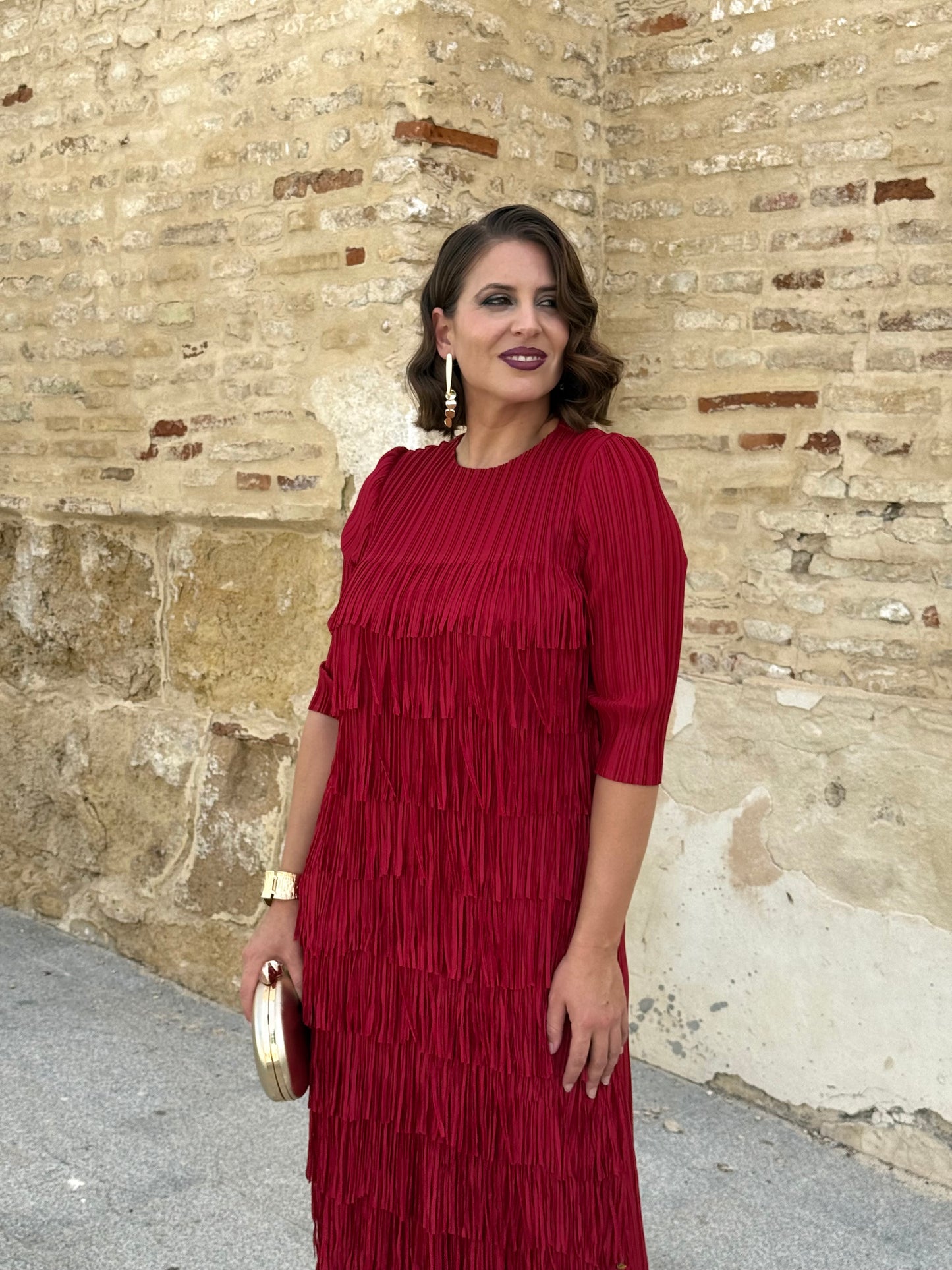 Vestido Almira Rojizo
