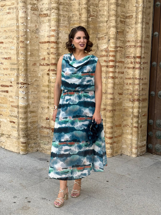 Vestido Miri Petróleo