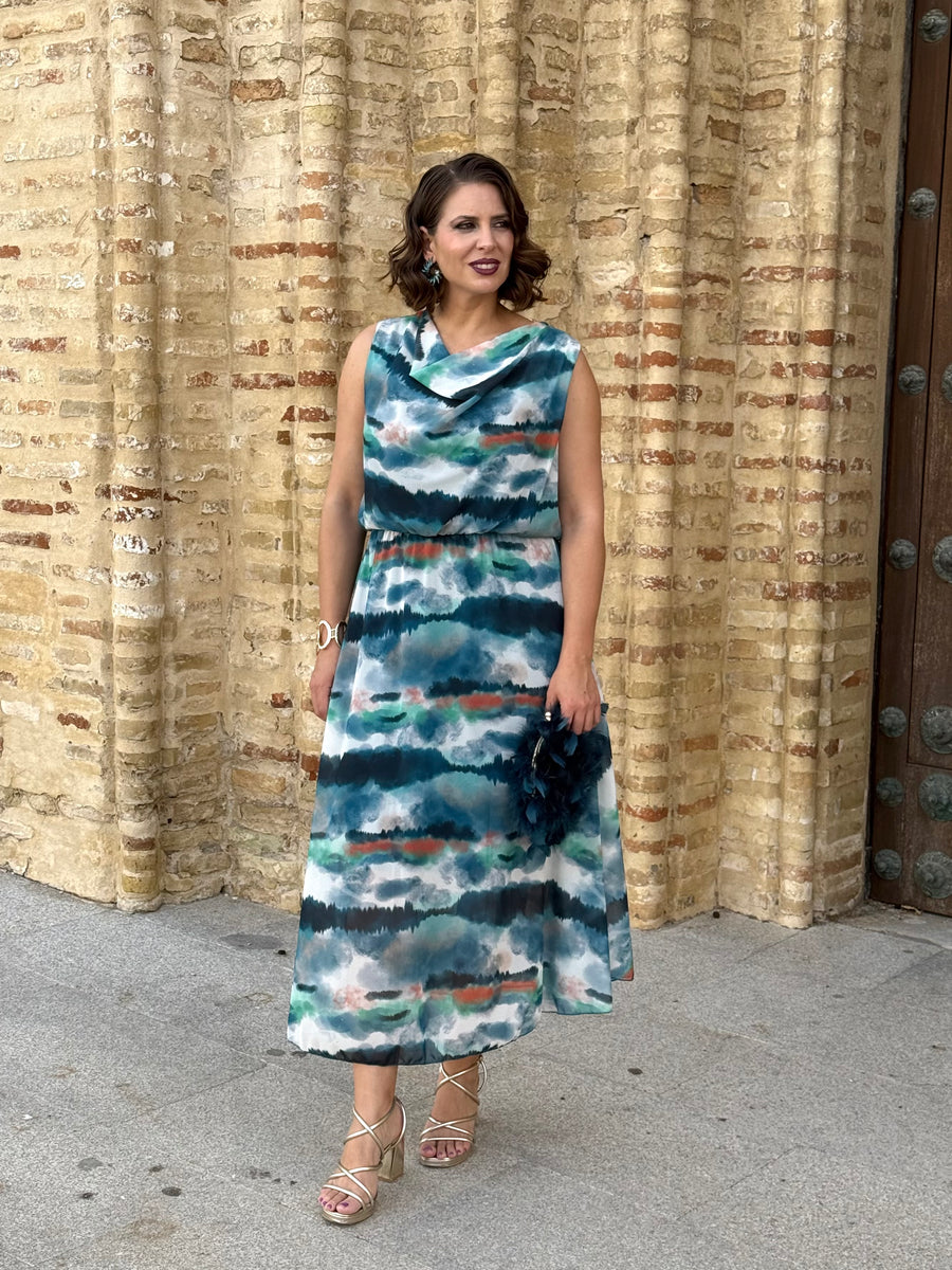 Vestido Miri Petróleo