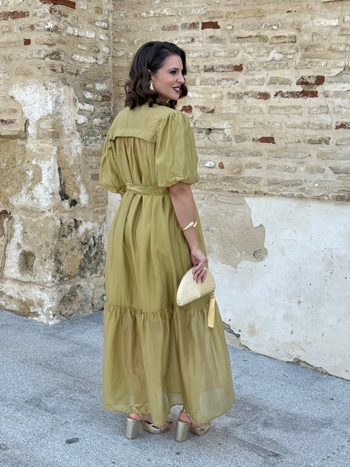 Vestido Menorca Verde Pistacho