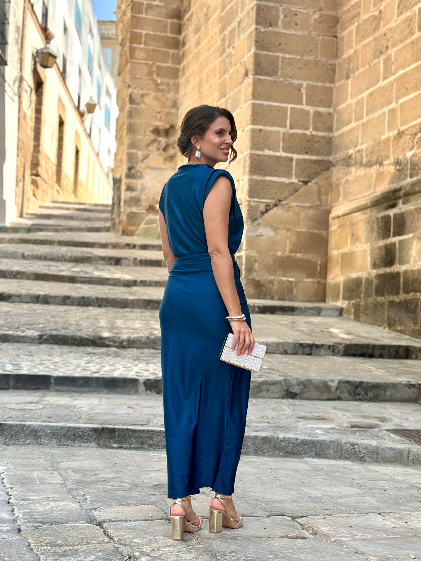 Vestido Ximena Petróleo