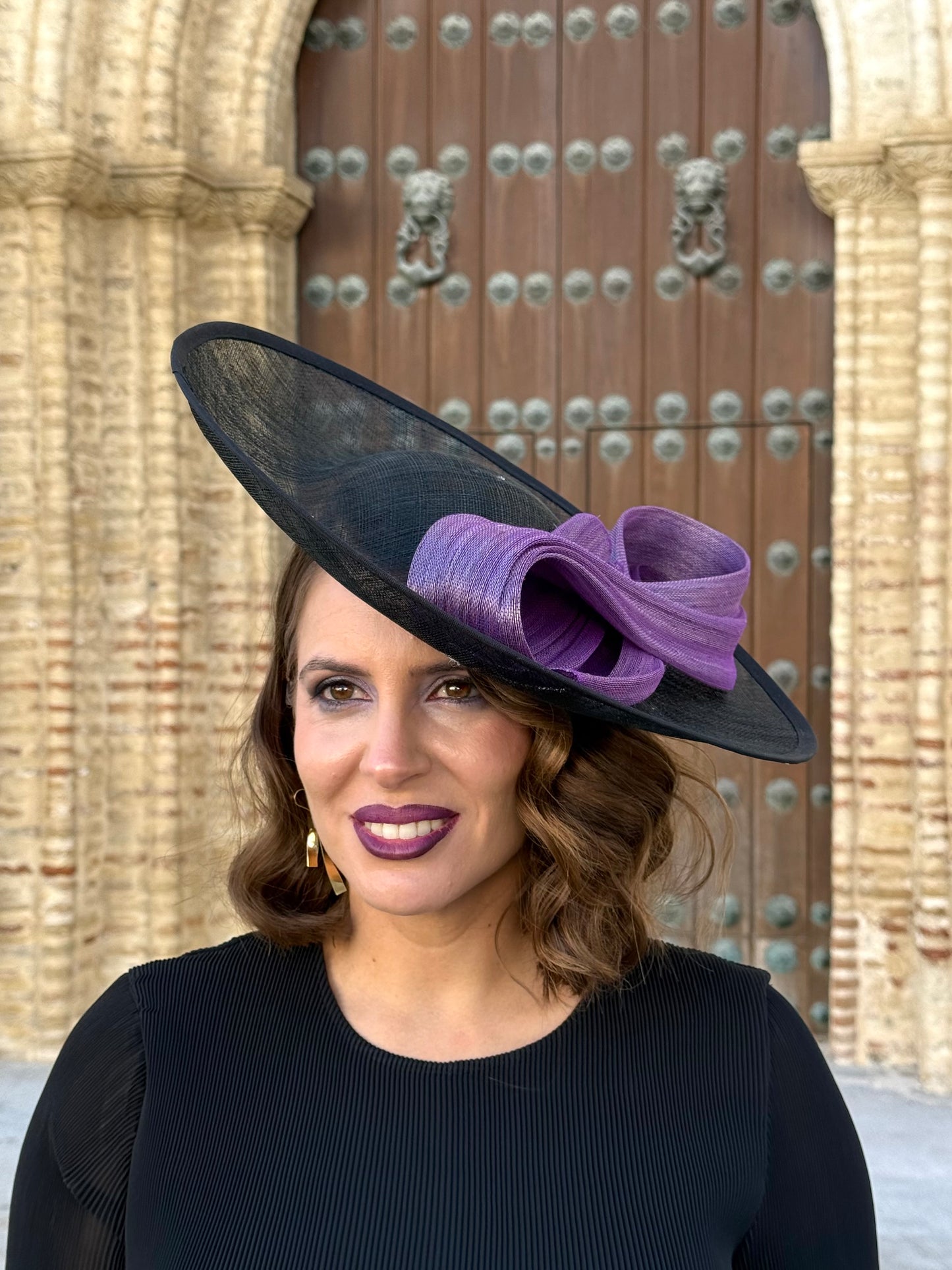 Pamela Bicolor Lazo Sinamay Morado