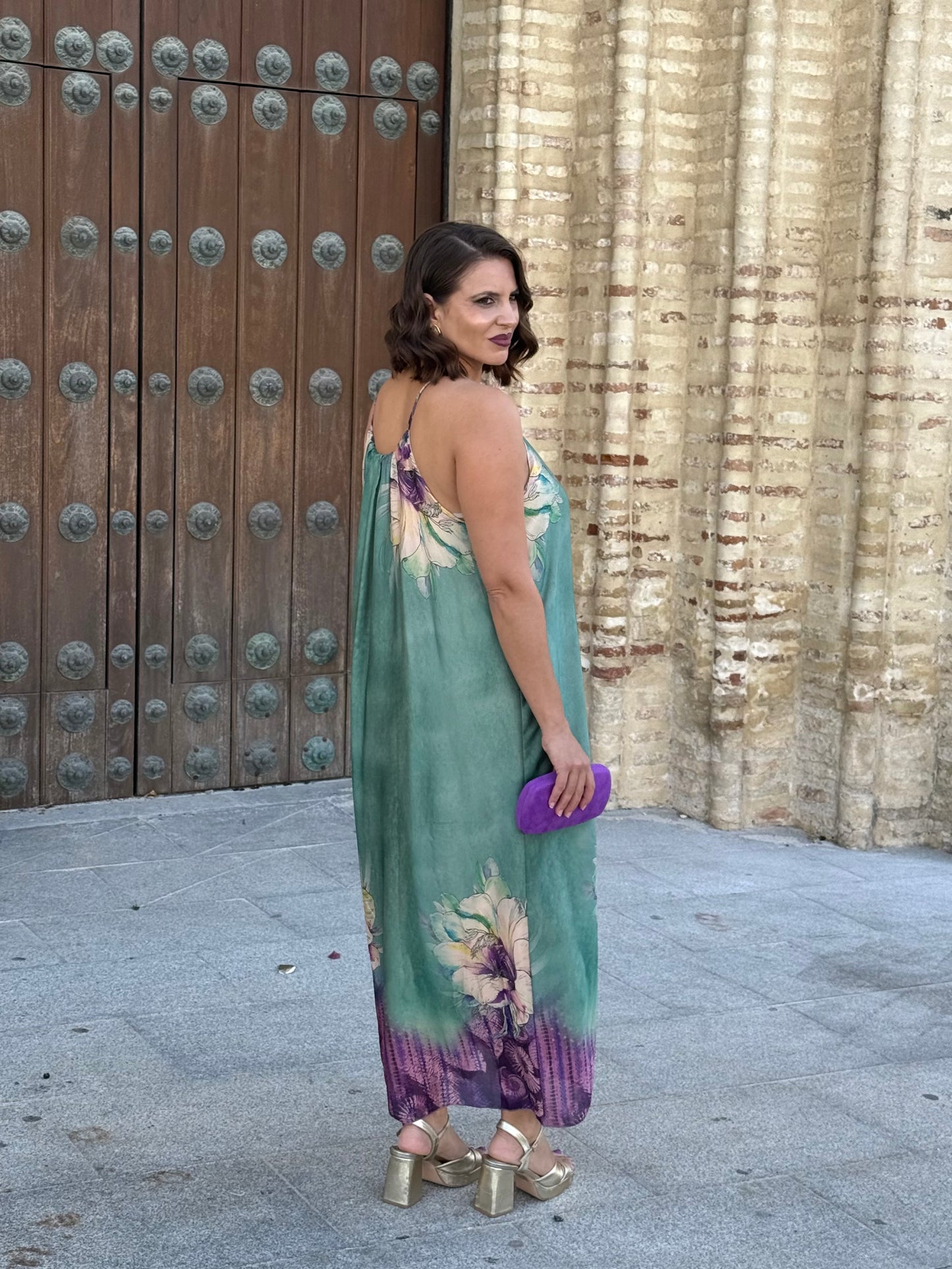 Vestido + Capa Samira Verde Jade