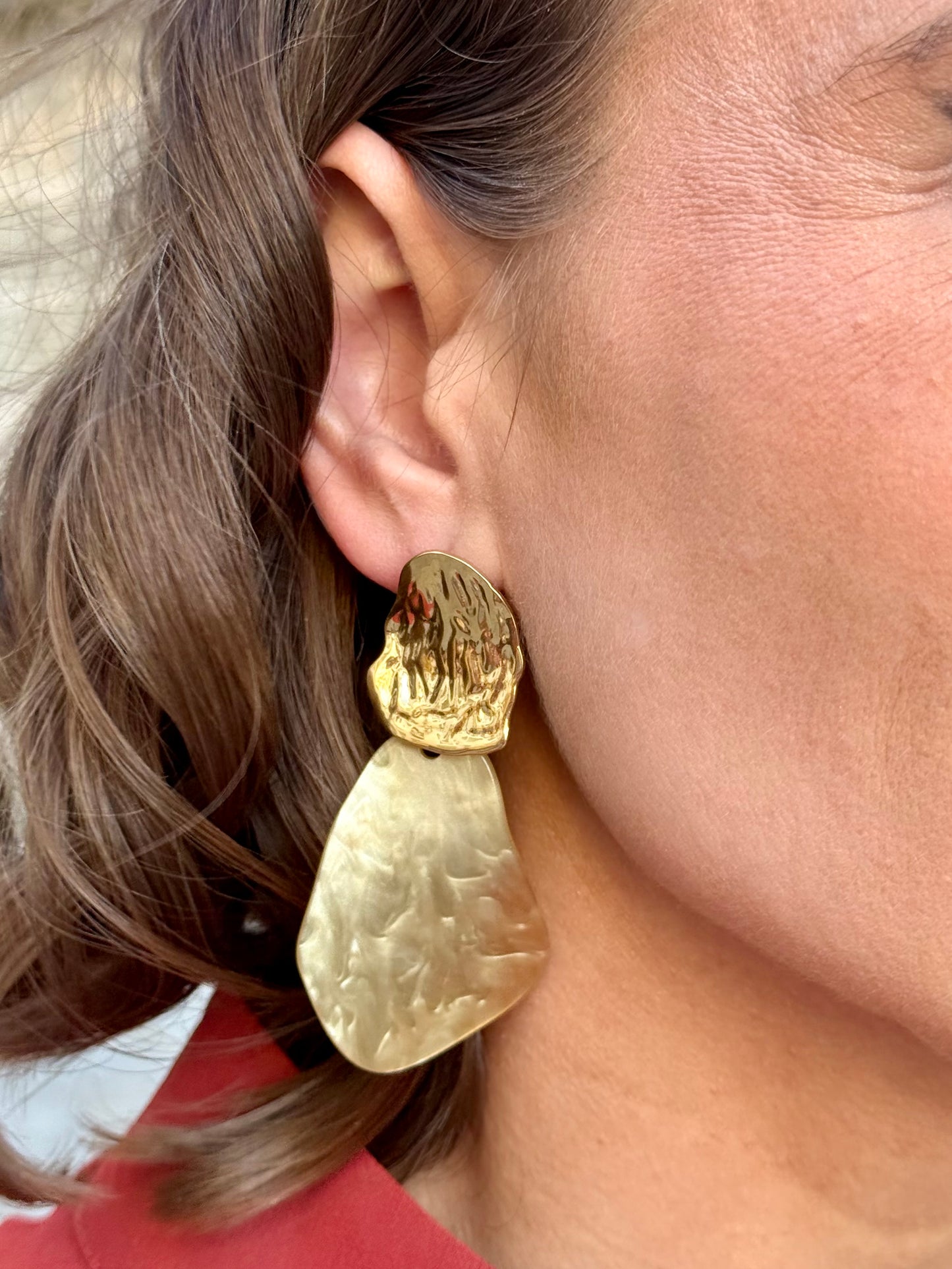 Pendientes Azahar Beige
