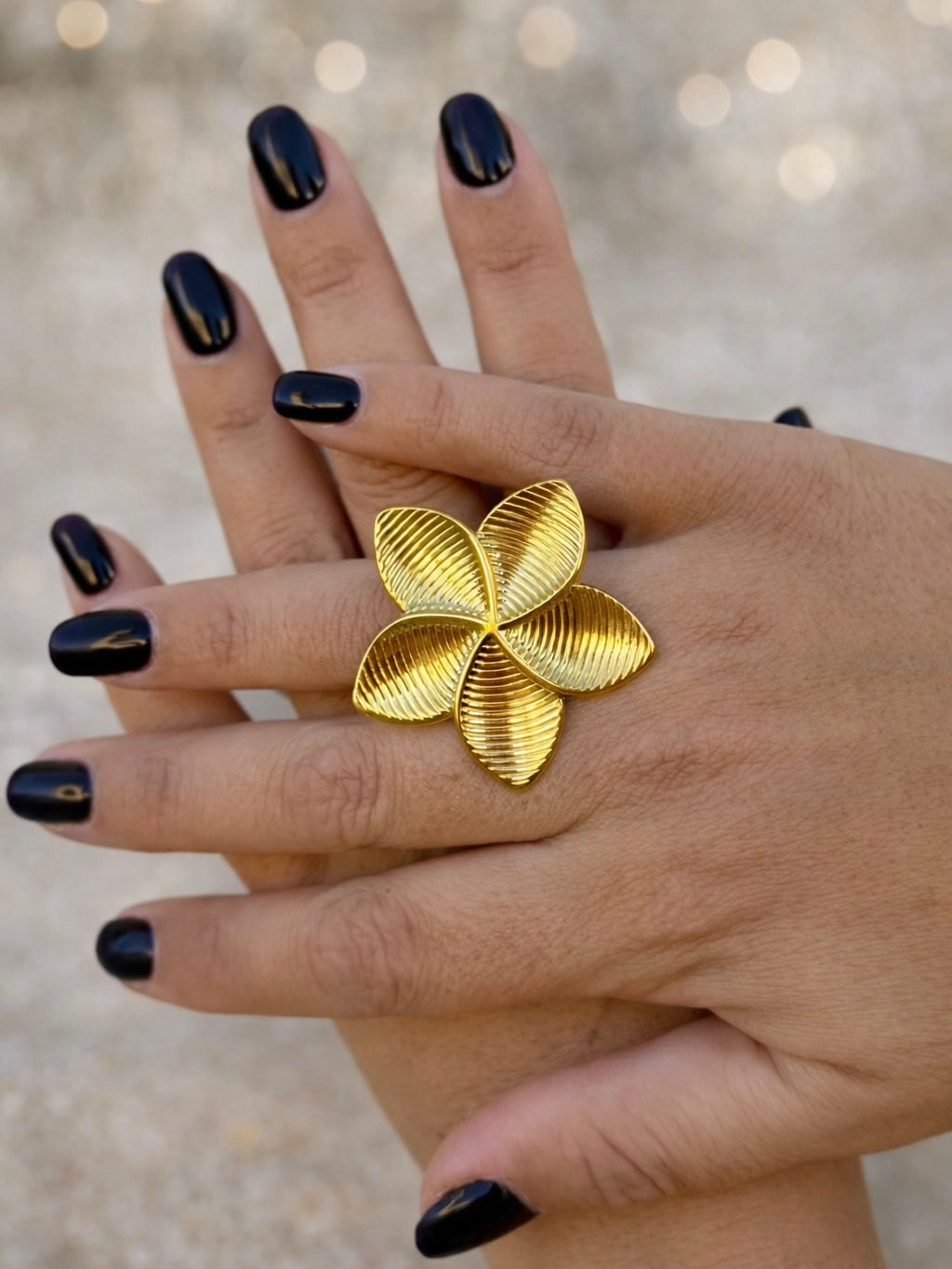 Anillo Pétalos Dorado
