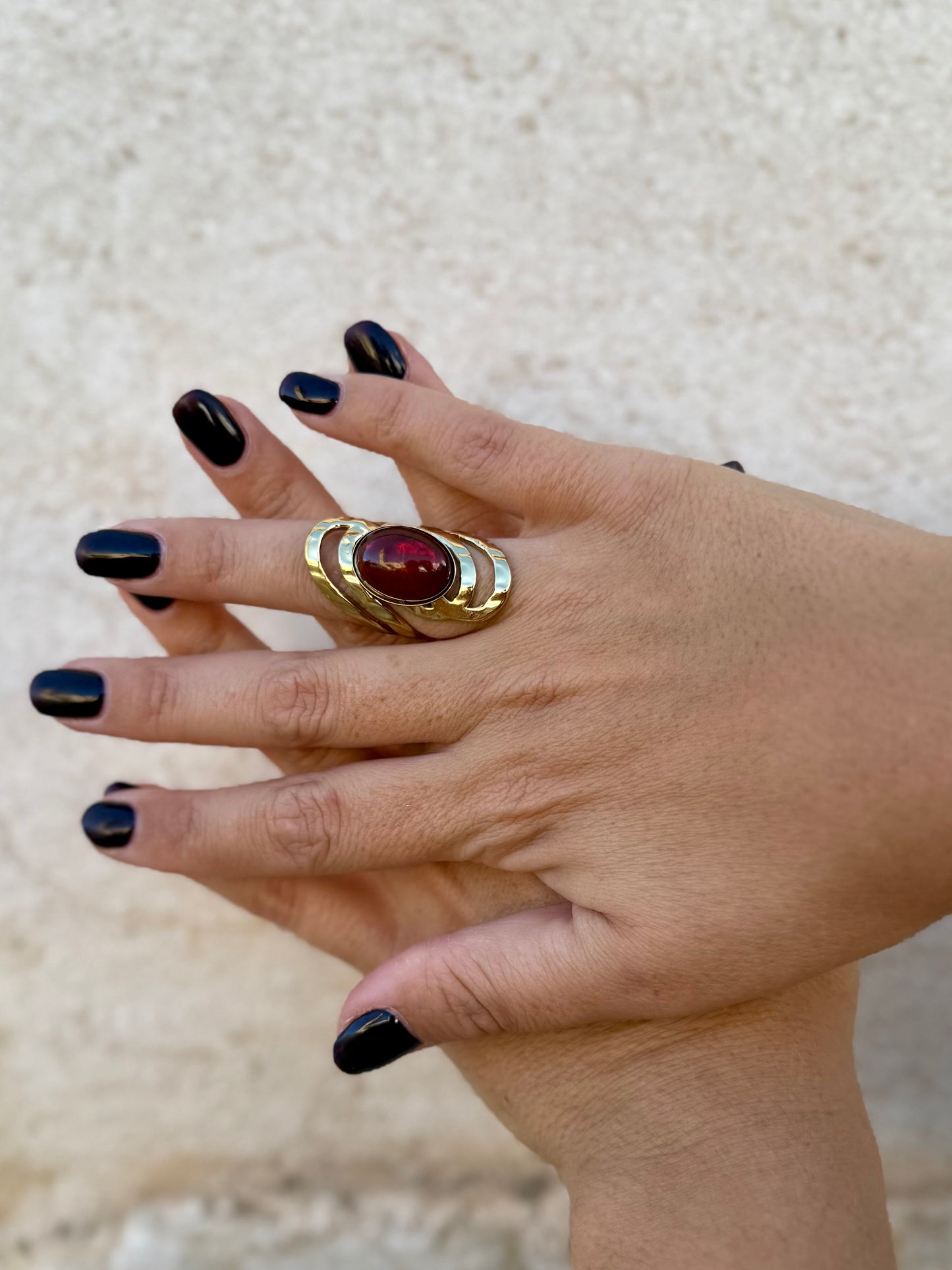 Anillo Ámbar Anaranjado