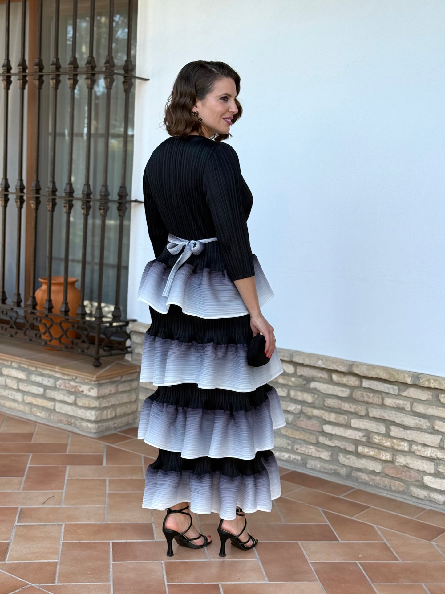 Vestido Lucrecia Negro/Gris