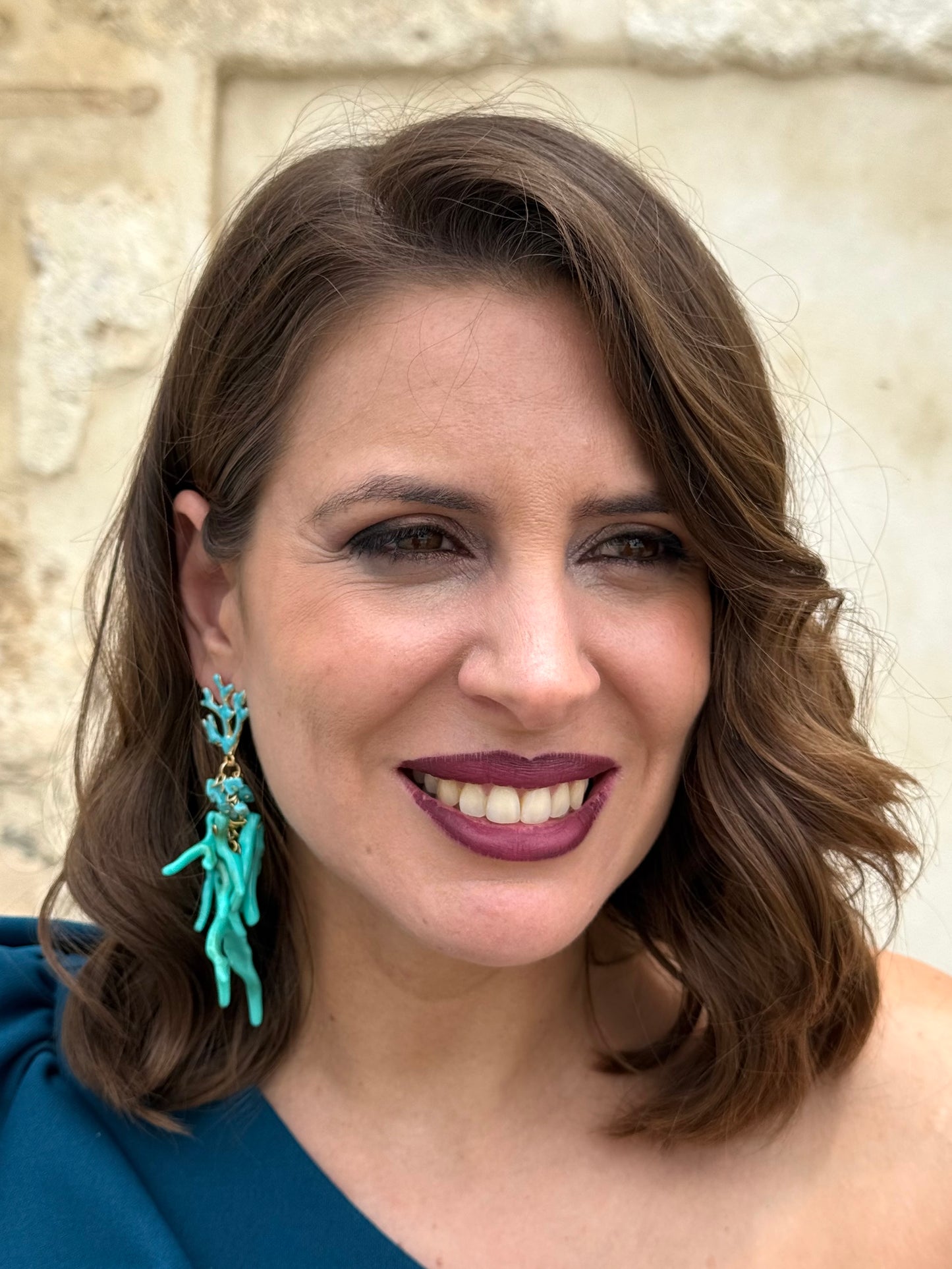 Pendientes Alga Turquesa