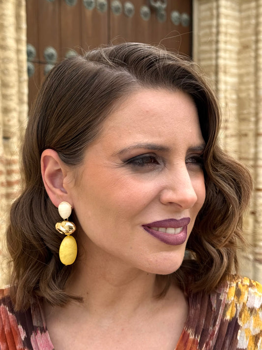 Pendientes Sandra Amarillo