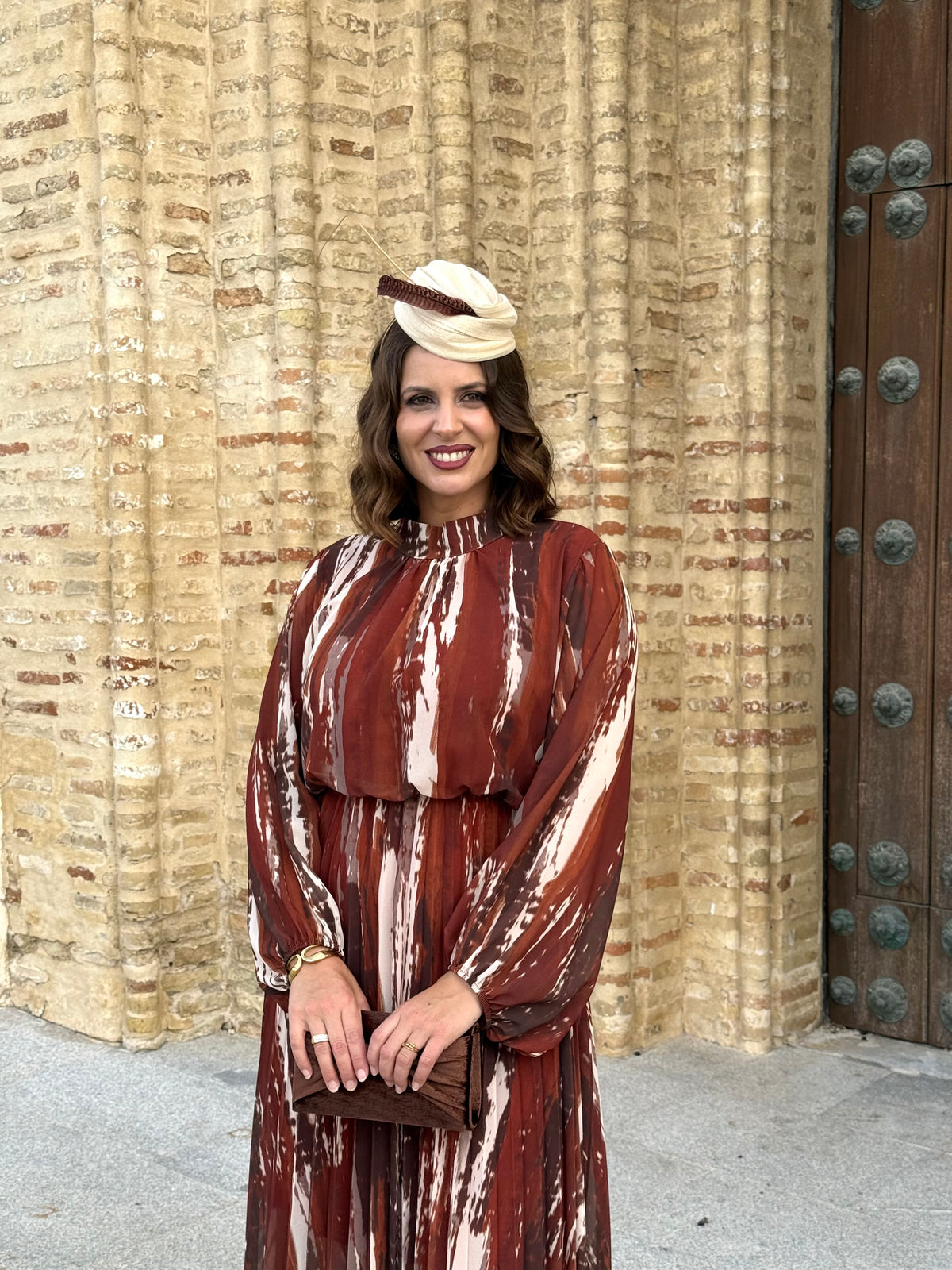 Vestido Julieta Marrón/Teja