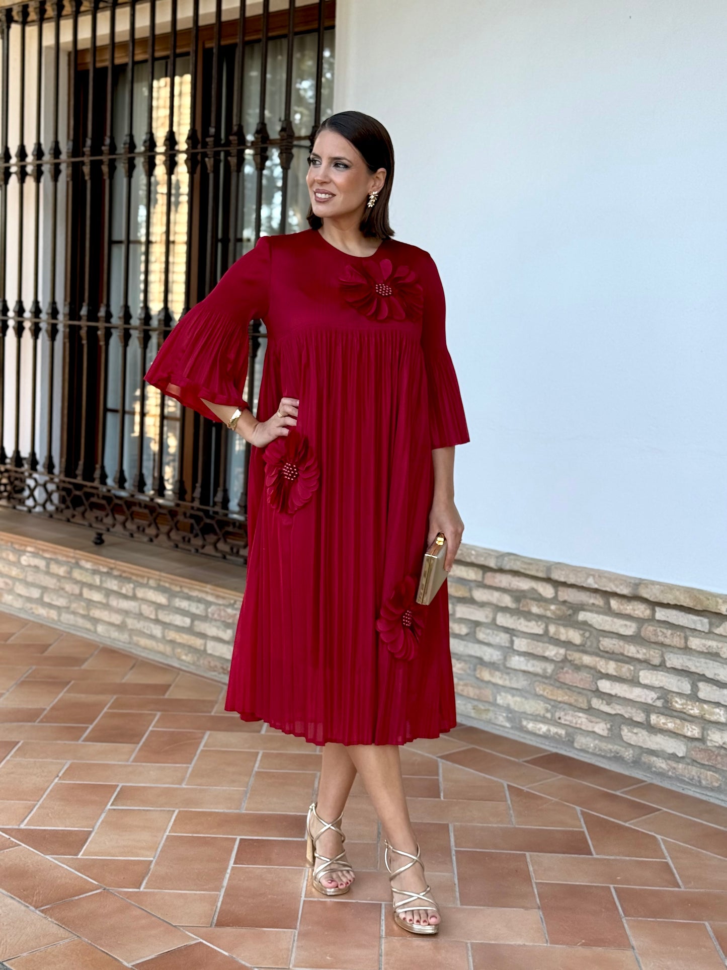 Vestido Magnolia Rojo Intenso