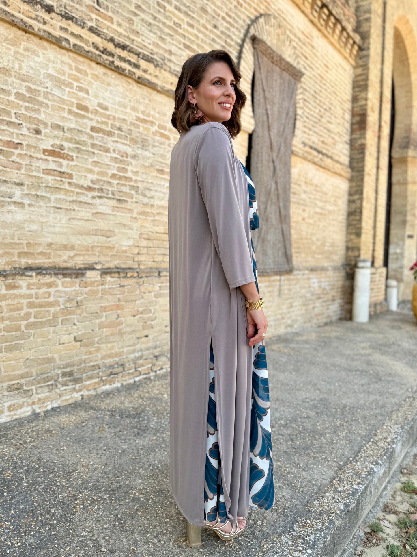 Kimono Punto de Seda Taupe
