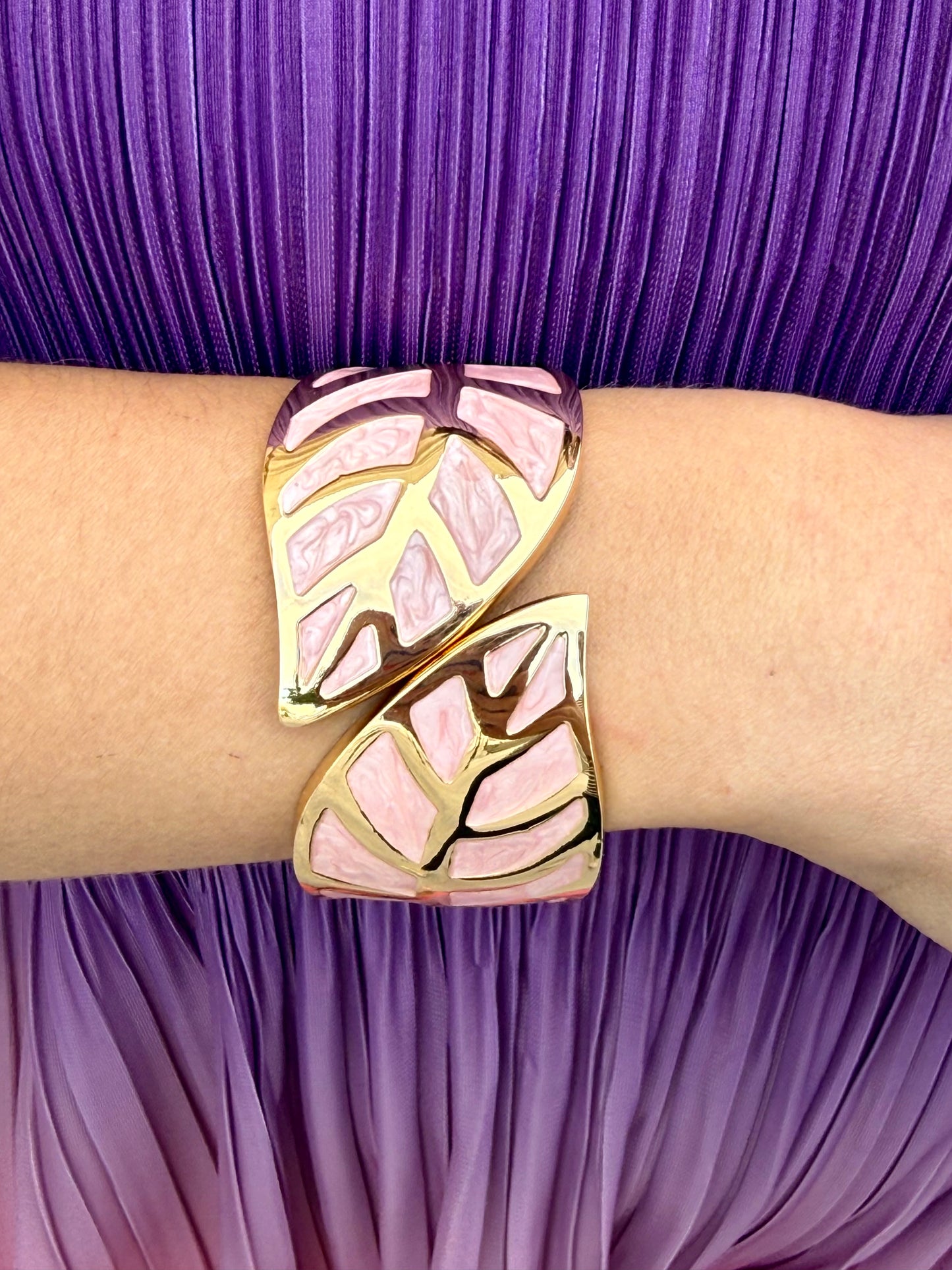 Pulsera Hoja Rosa