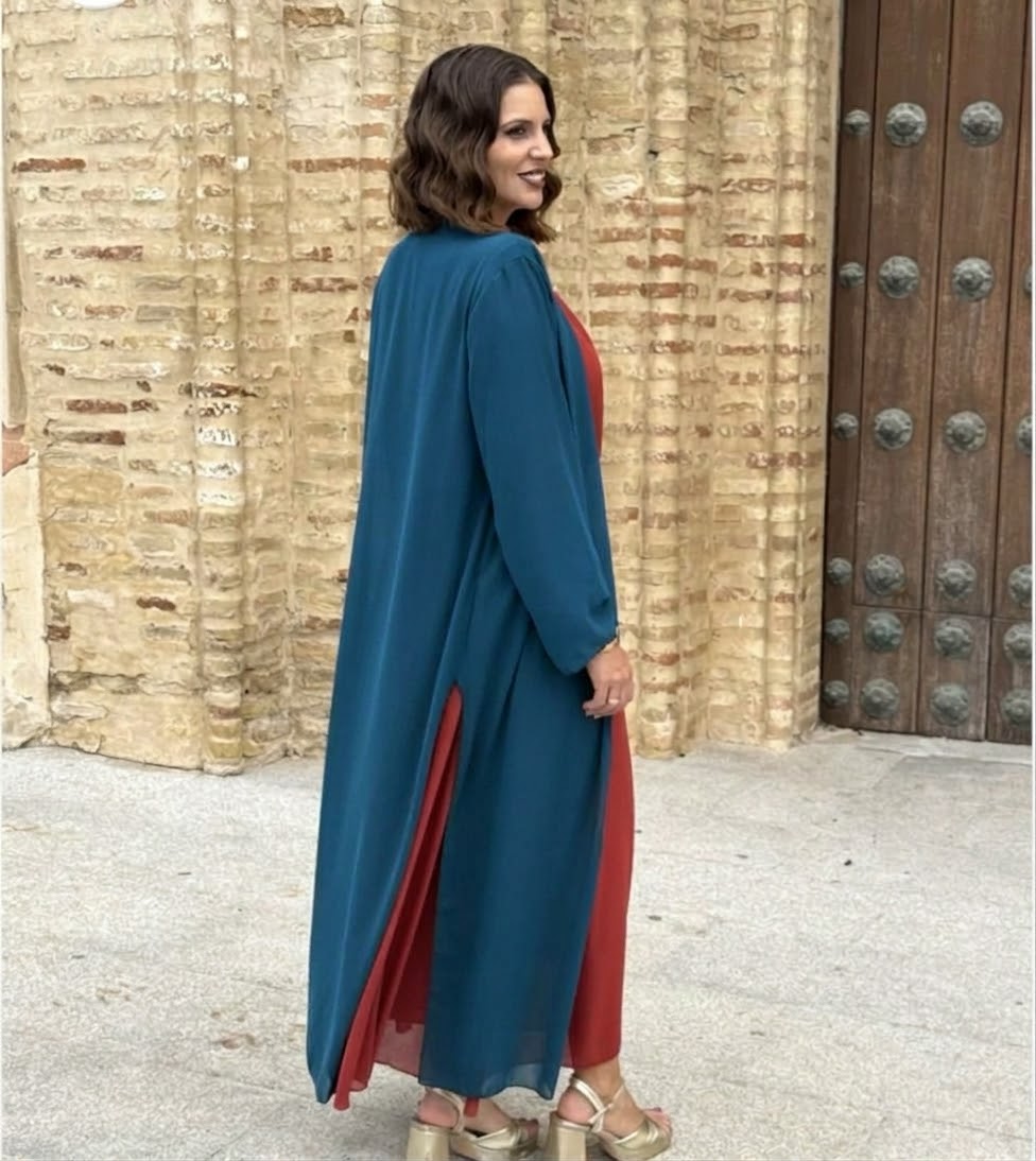 Kimono de gasa Petróleo