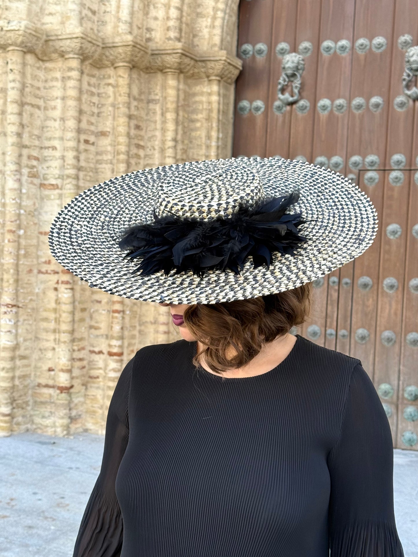 Pamela Bicolor con Plumas Negras