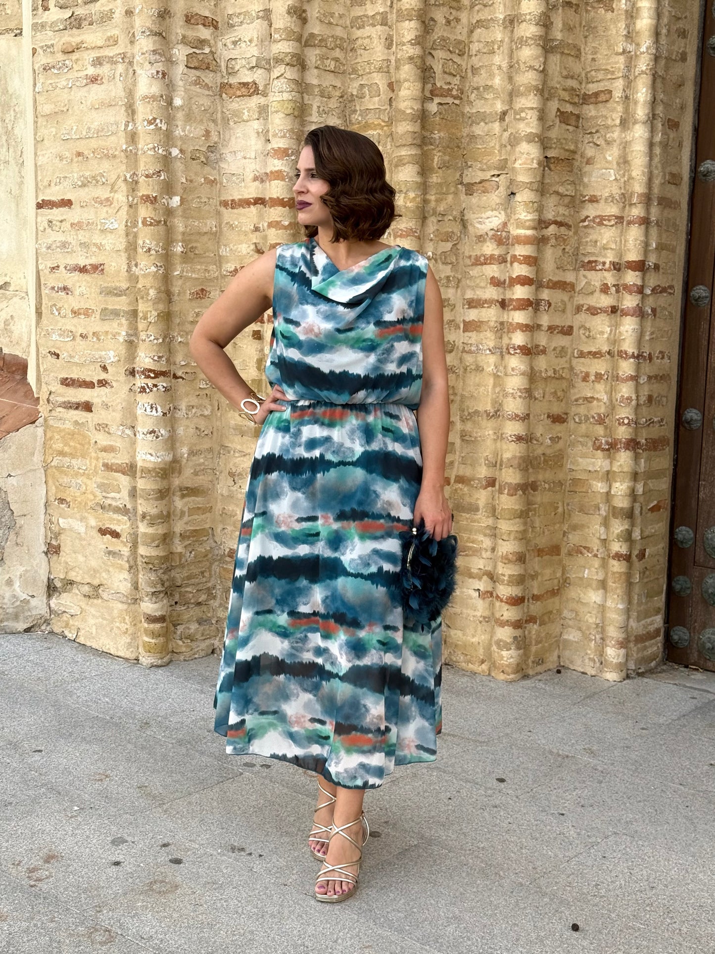 Vestido Miri Petróleo