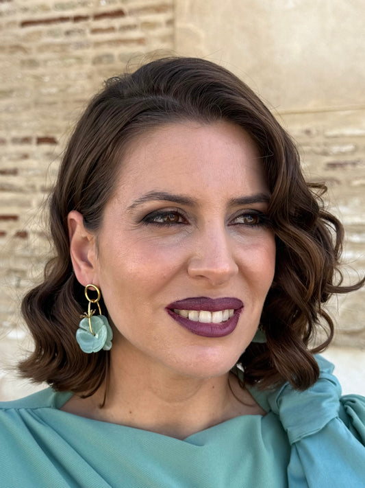 Pendientes Sueño Verde Agua