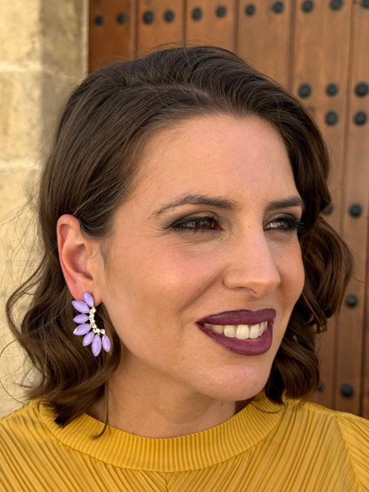 Pendientes Pensilvania Malva