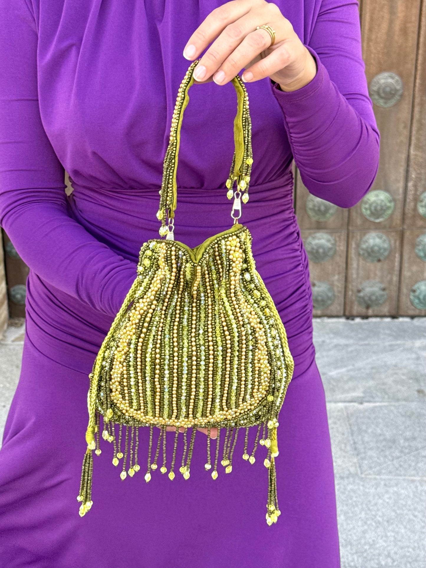 Limosnera Glam Pistacho
