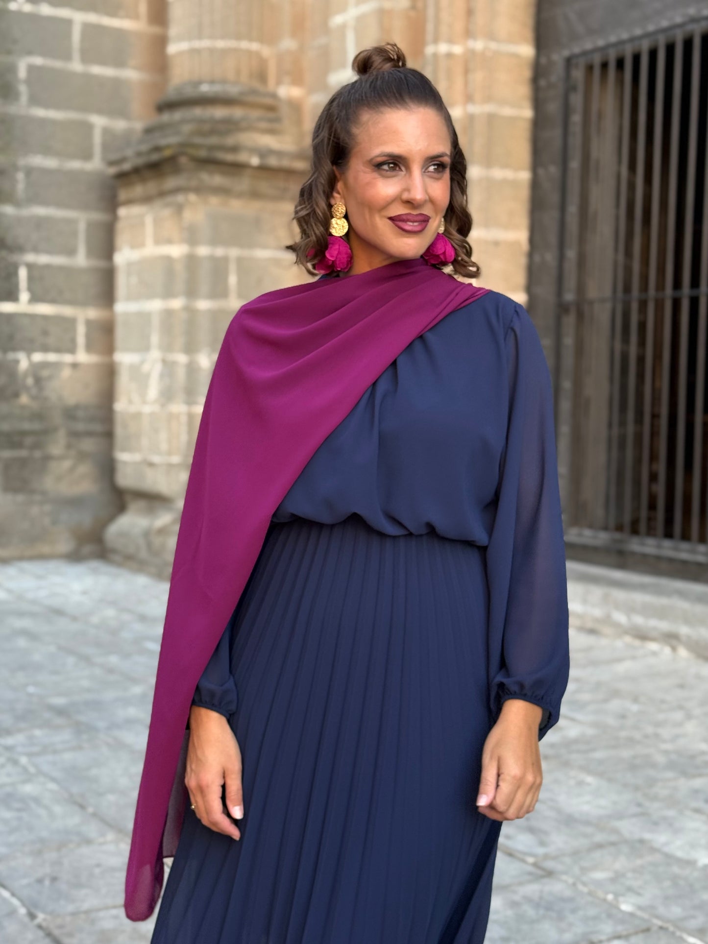 Capa de gasa Berenjena