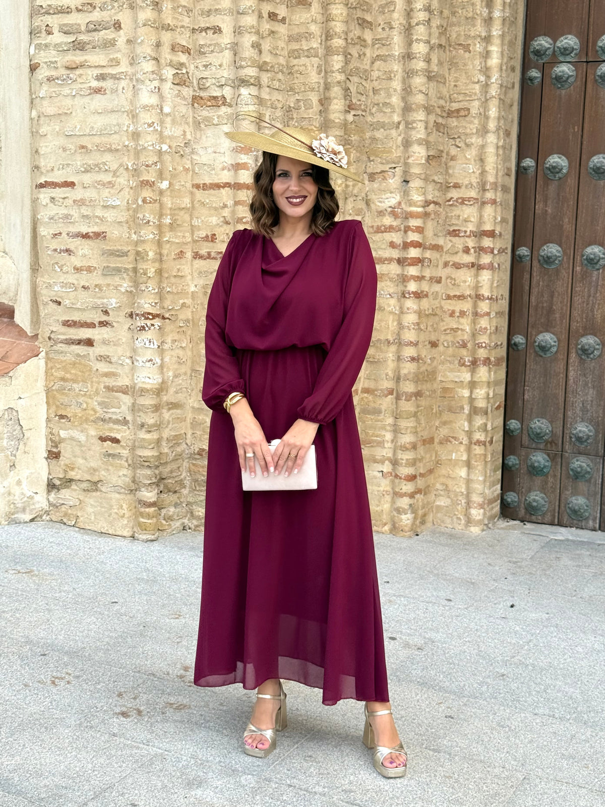 Vestido Miriam Burdeos