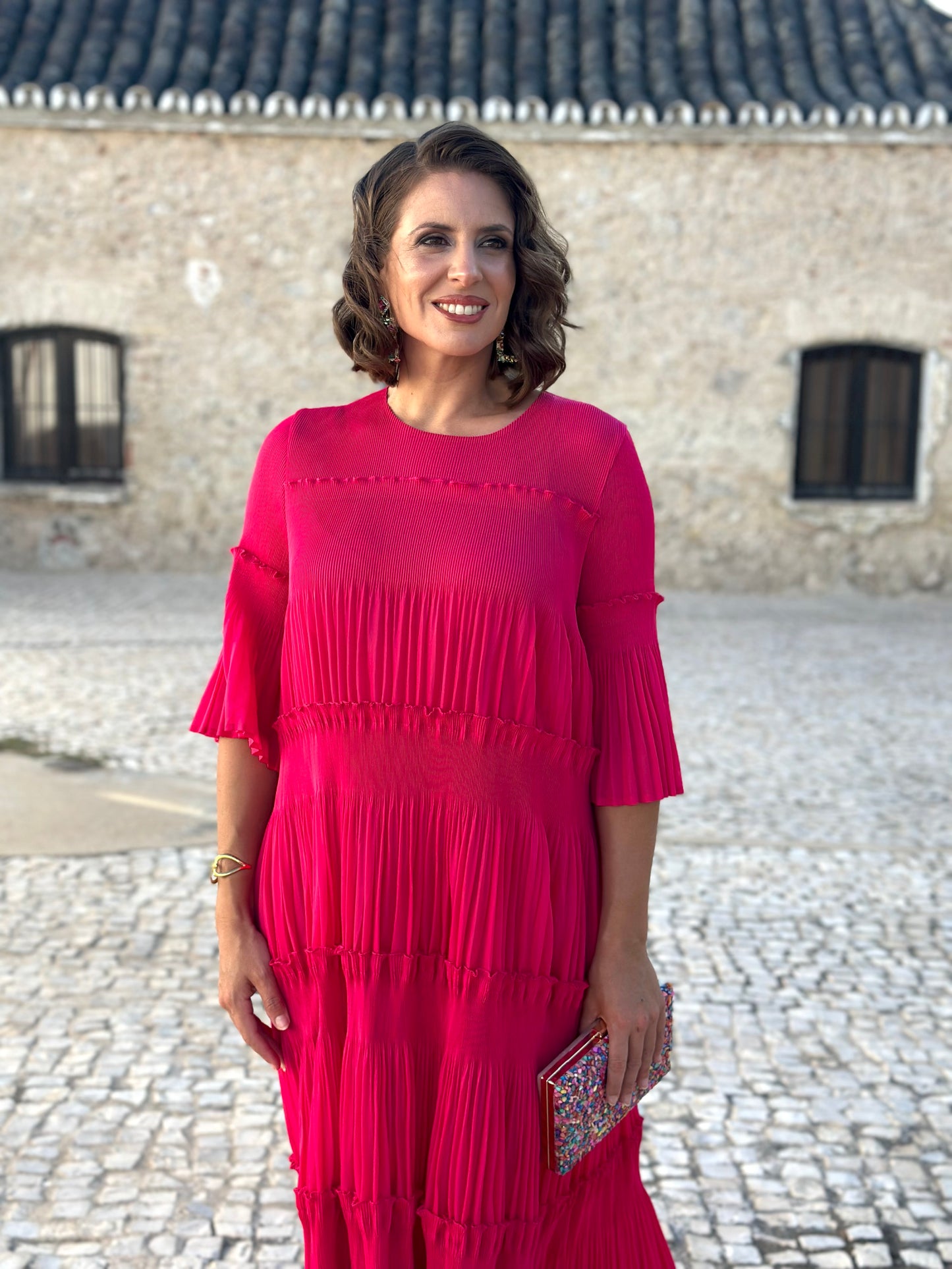 Vestido Jimena Fucsia