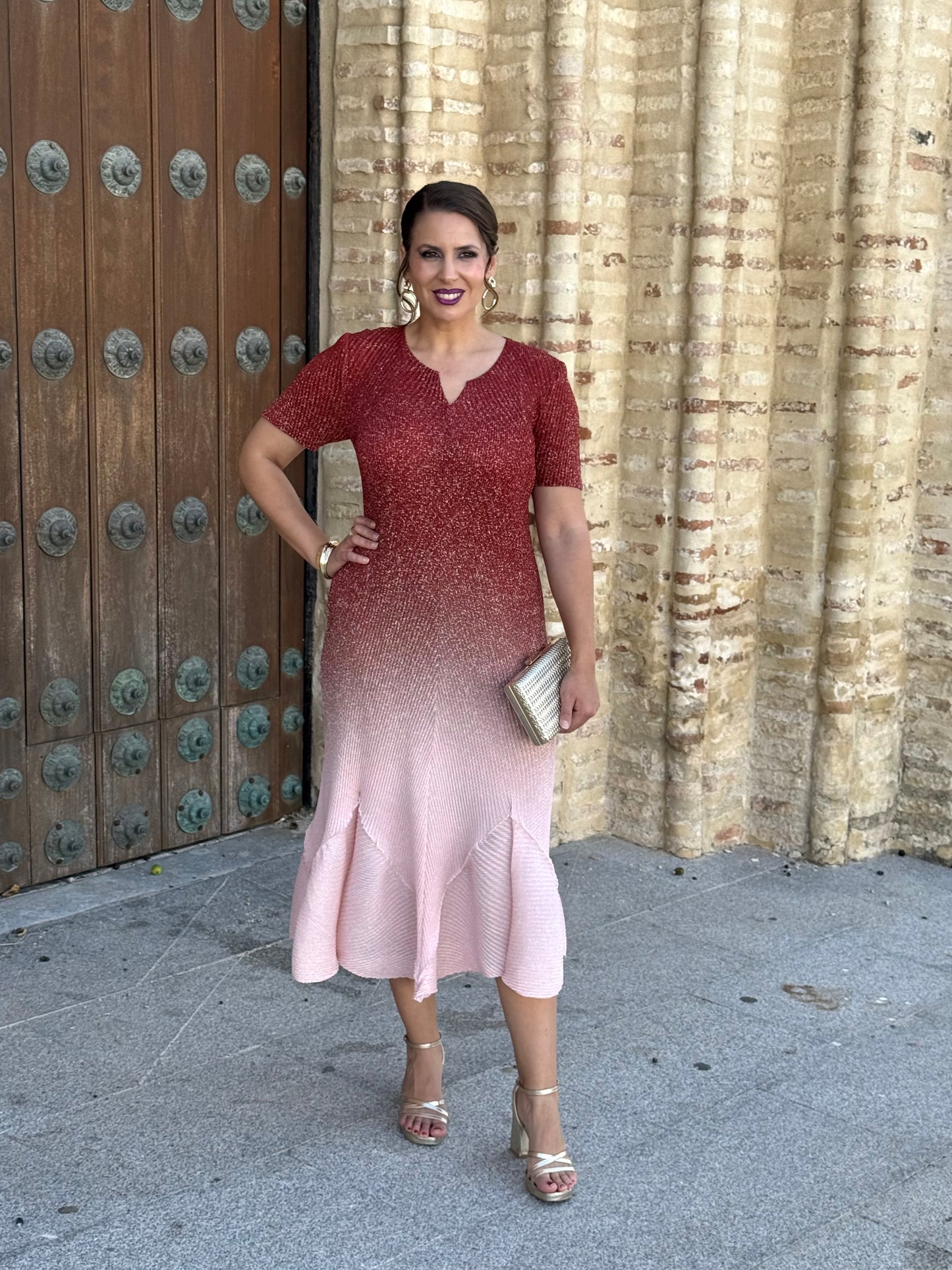 Vestido Velaria Granate