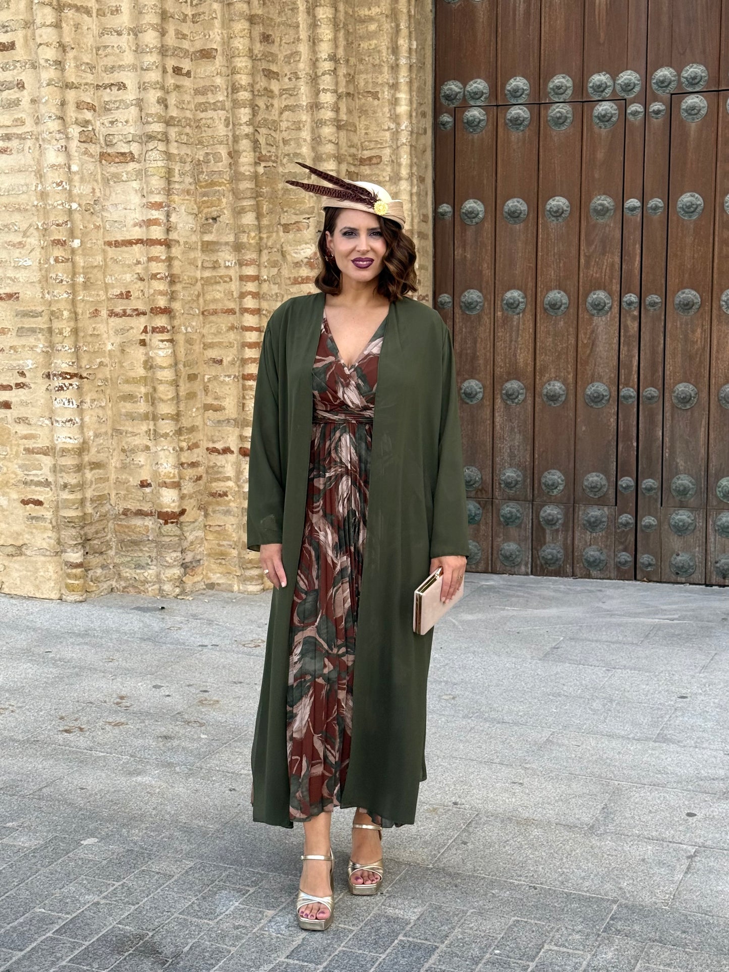 Kimono de Gasa Kaki