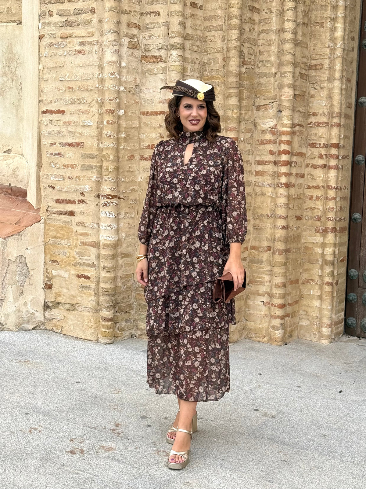 Vestido Nicoletta Marrón