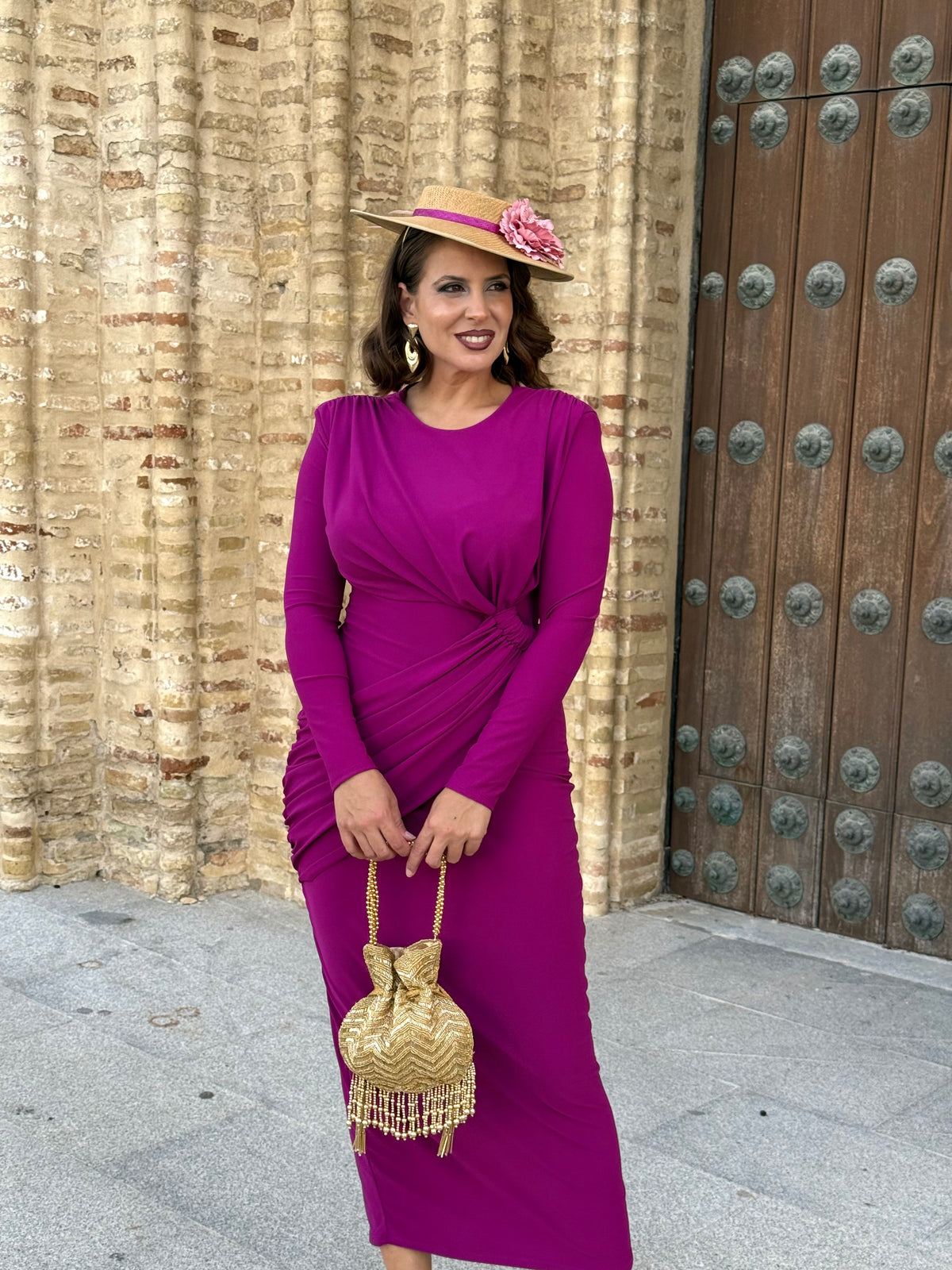 Vestido Cayetana Buganvilla