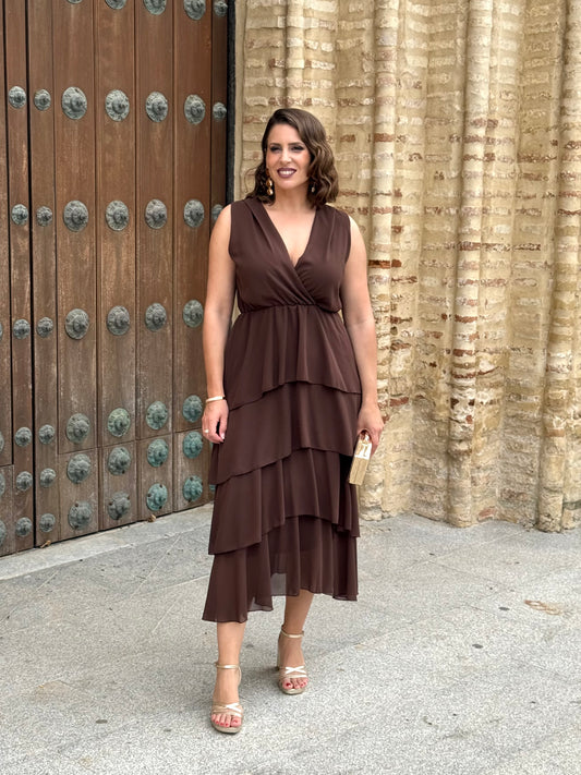 Vestido Naiara Marrón