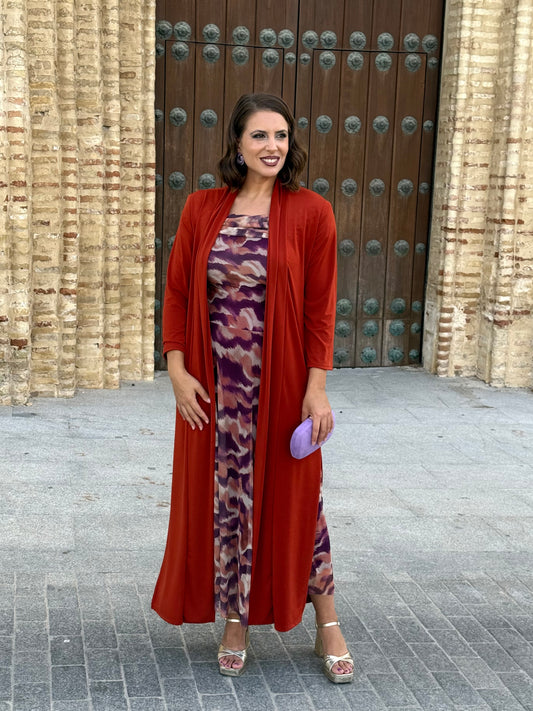 Kimono Punto de Seda Teja