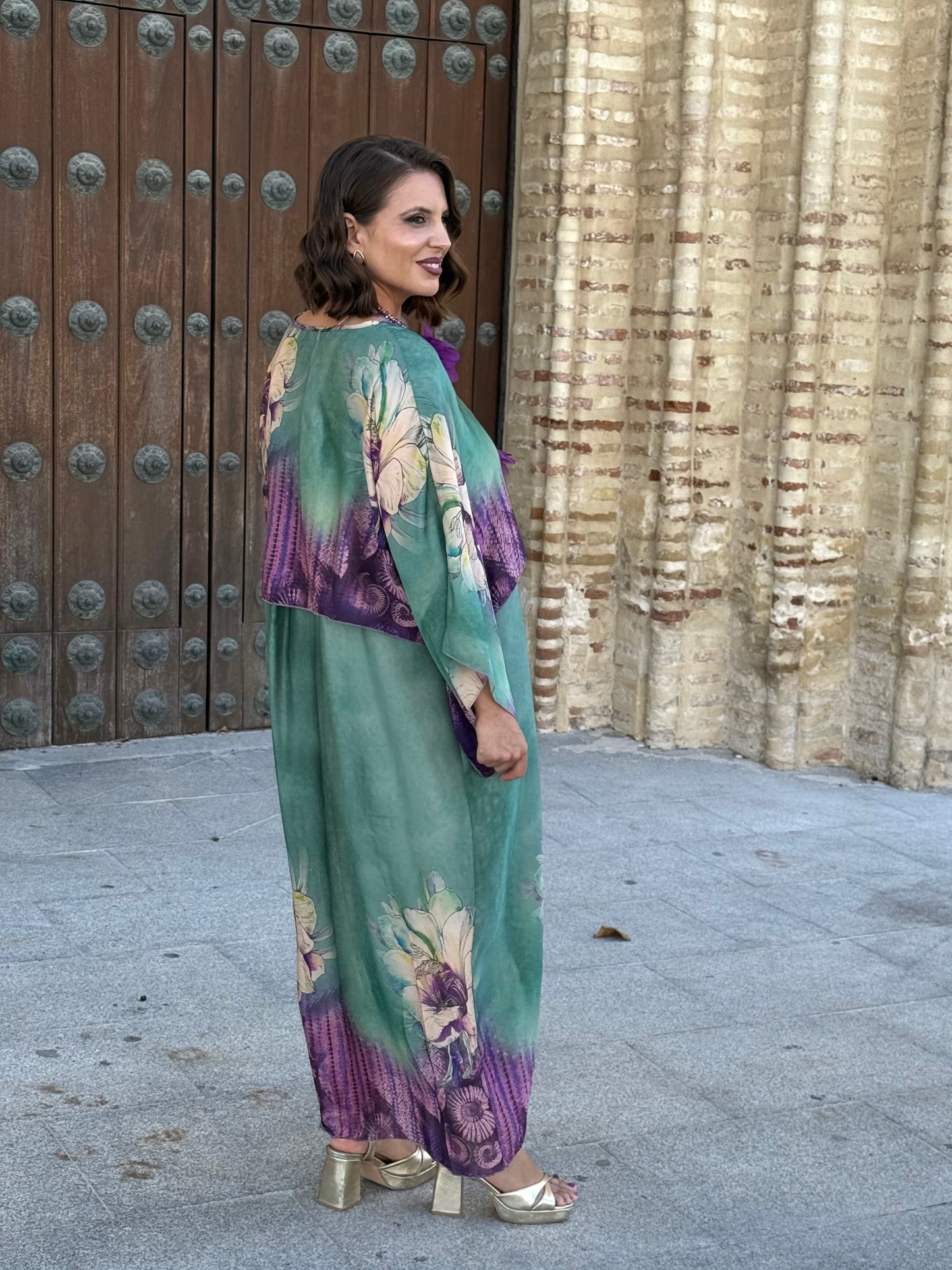 Vestido + Capa Samira Verde Jade