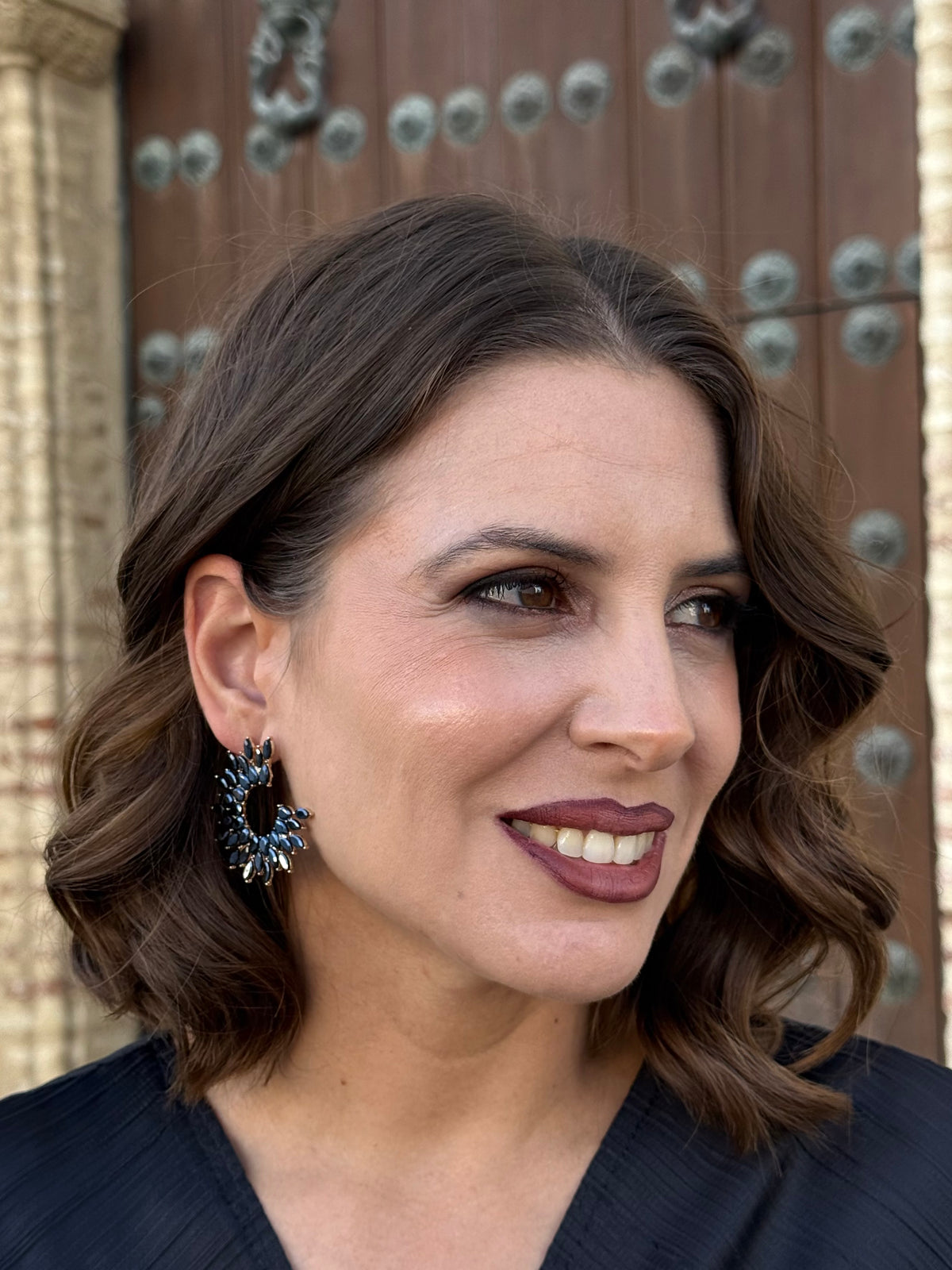 Pendientes Rosaura Negro