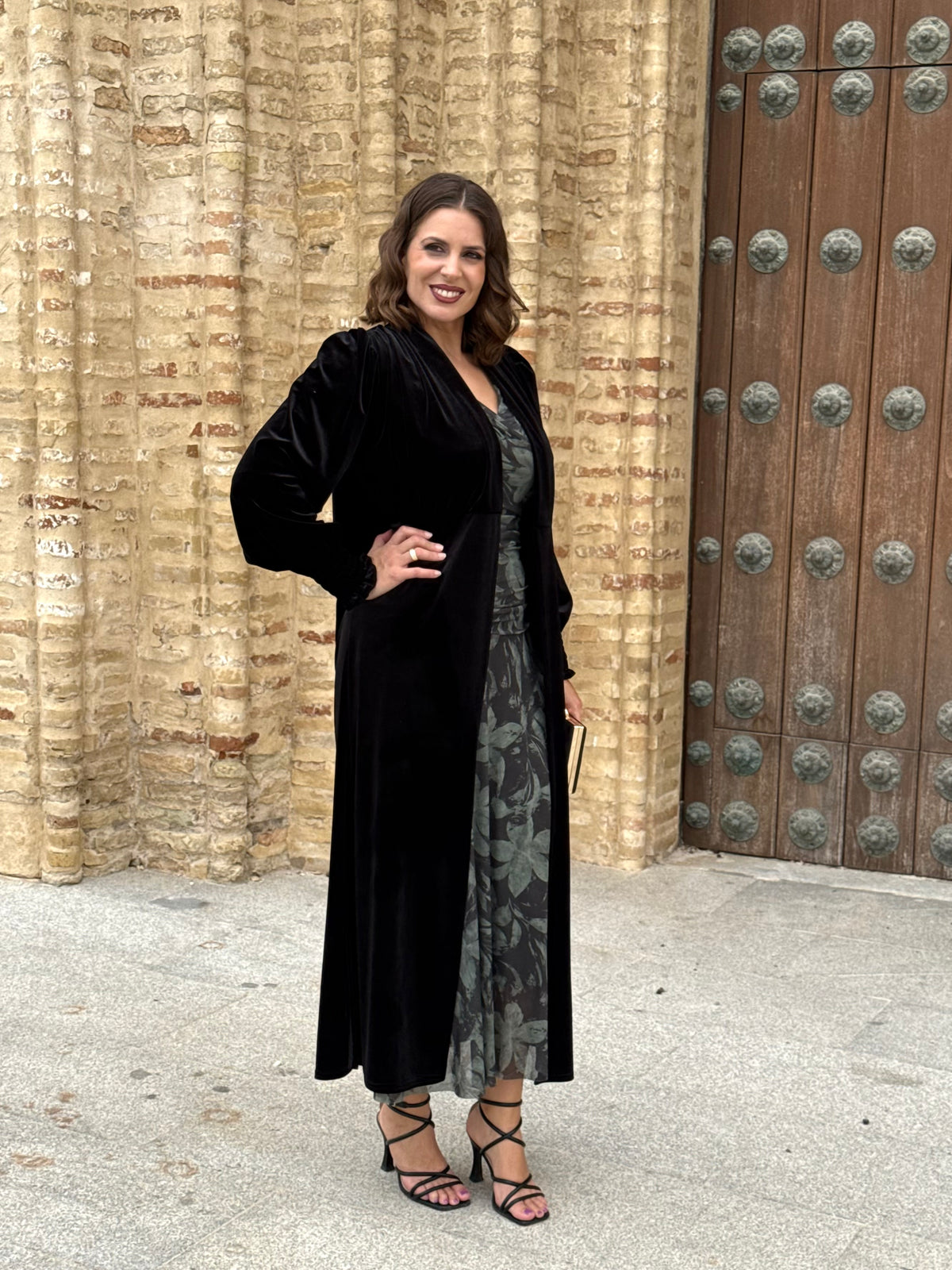 Kimono Karina Terciopelo Negro