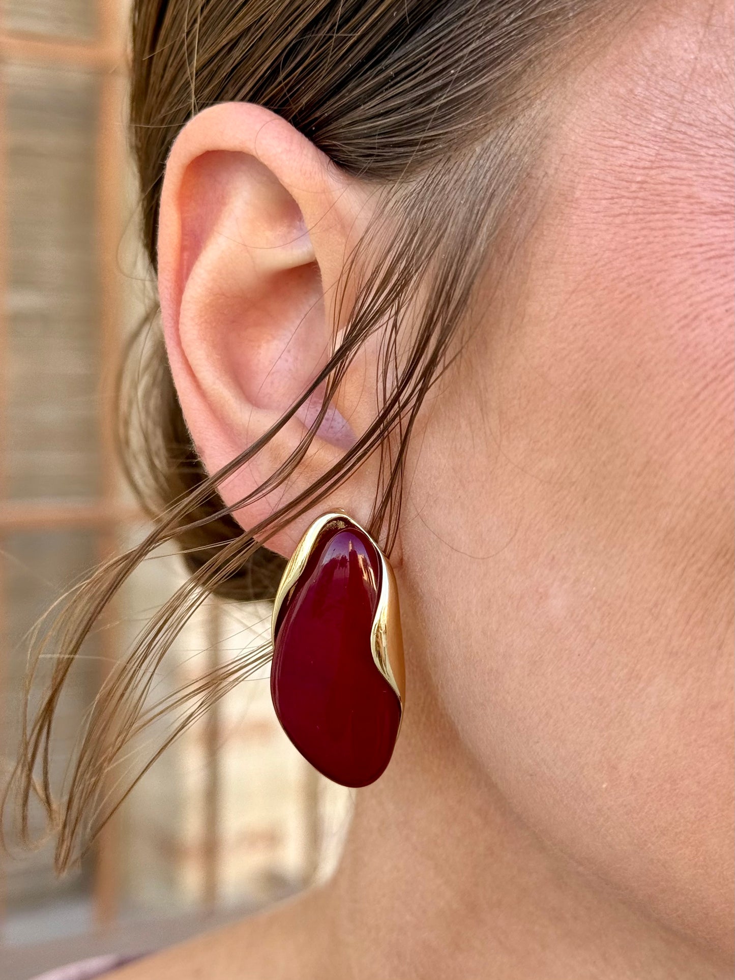 Pendientes Lugo Burdeos