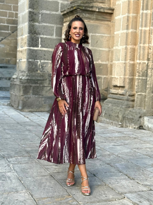 Vestido Granada Burdeos