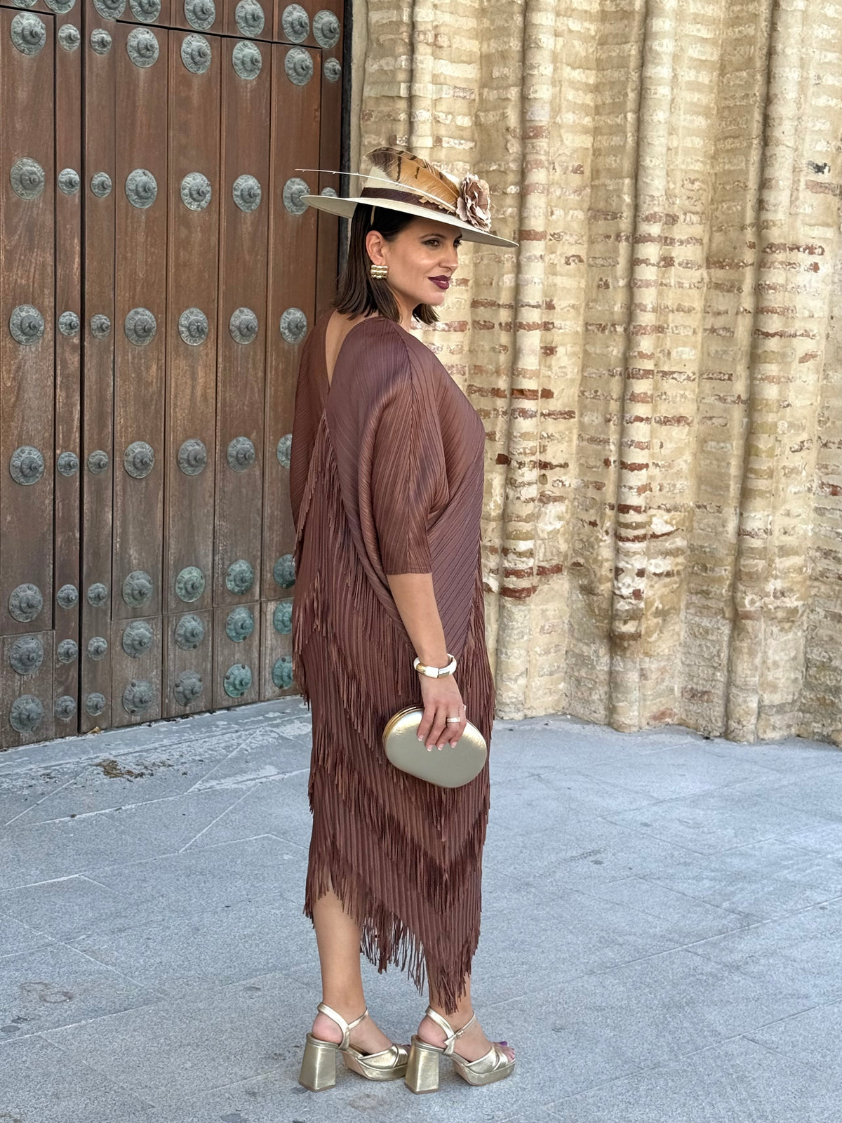 Vestido Adela Marrón