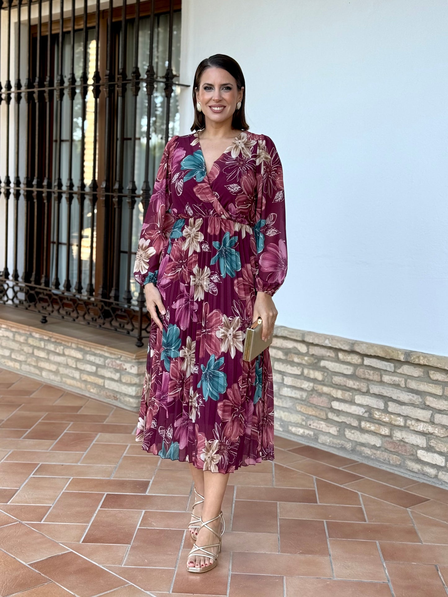Vestido Valeria Burdeos