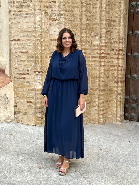 Vestido Miriam Azul Marino